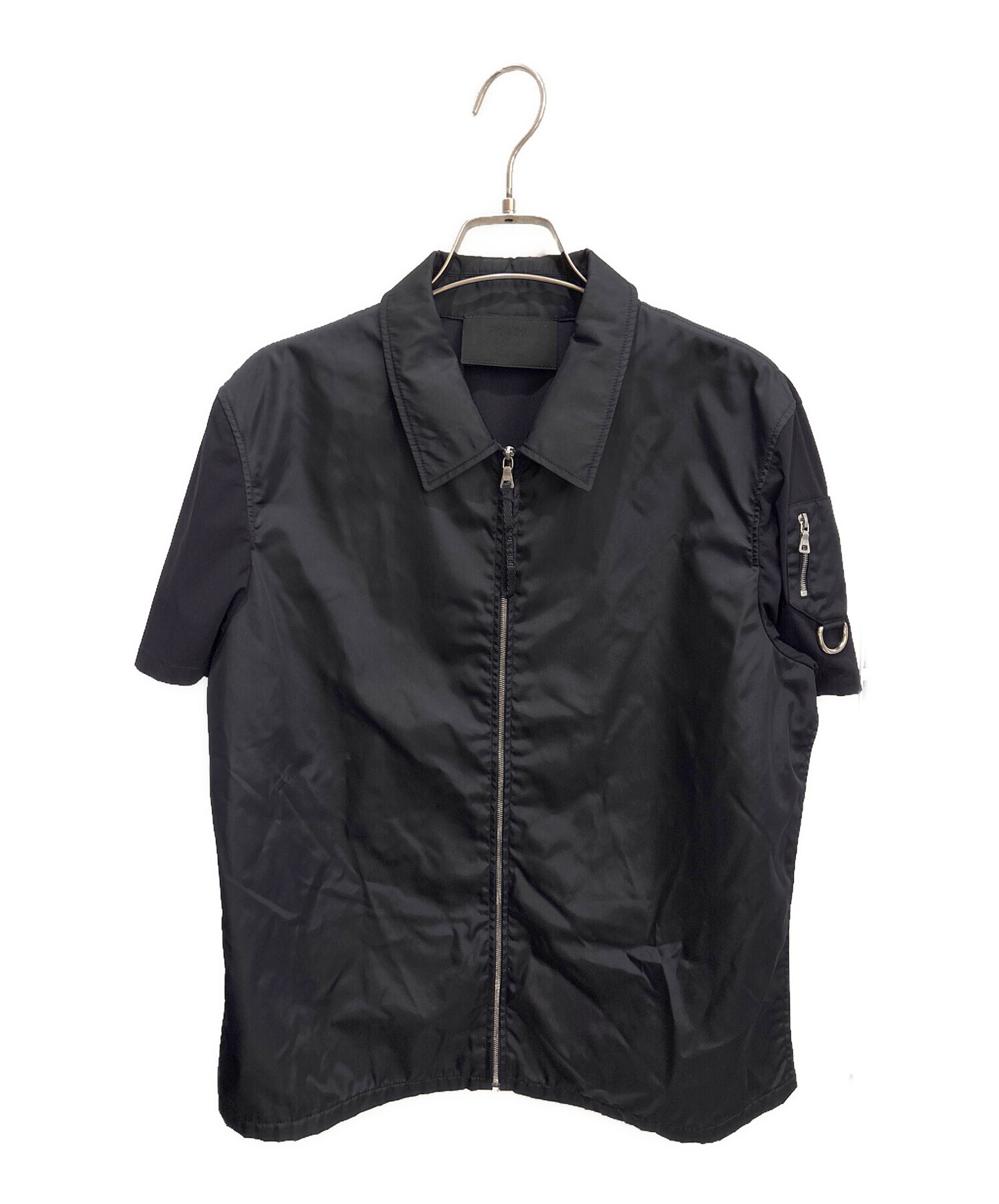 中古・古着通販】PRADA (プラダ) ナイロン半袖ジップアップシャツ 