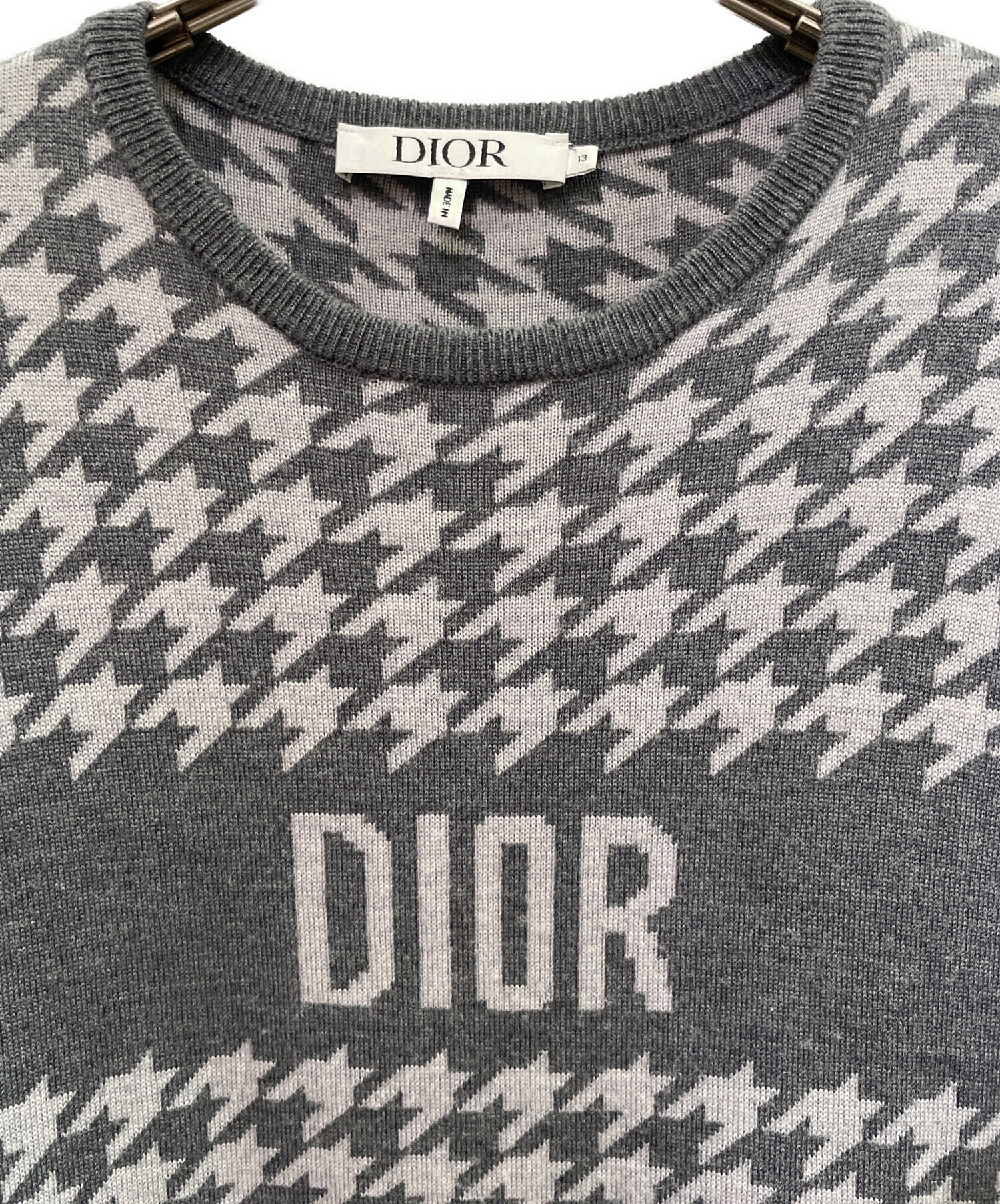 中古・古着通販】Dior (ディオール) Houndstooth Knit Dress ハウンド