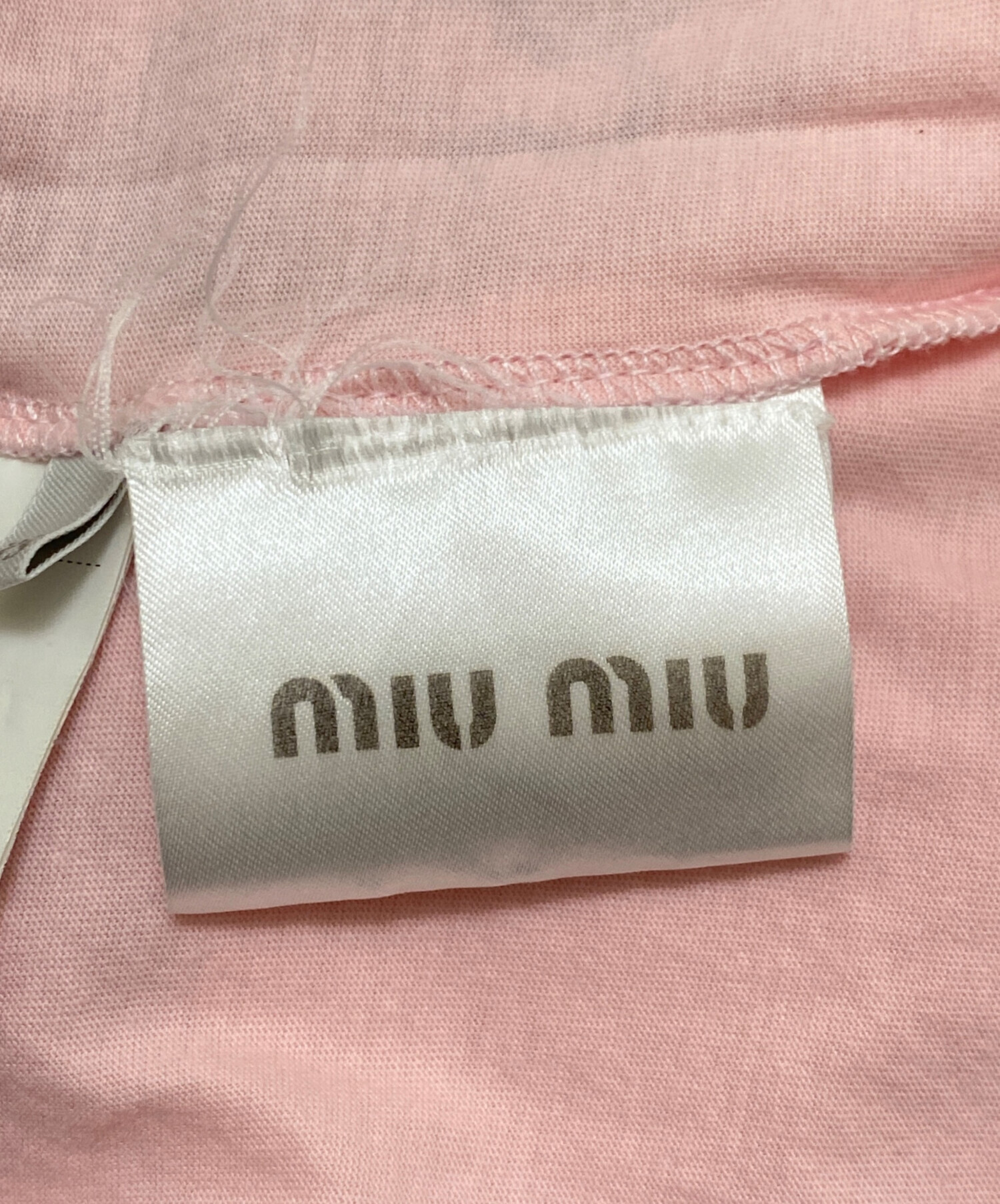 中古・古着通販】MIU MIU (ミュウミュウ) not nice t shirt ピンク