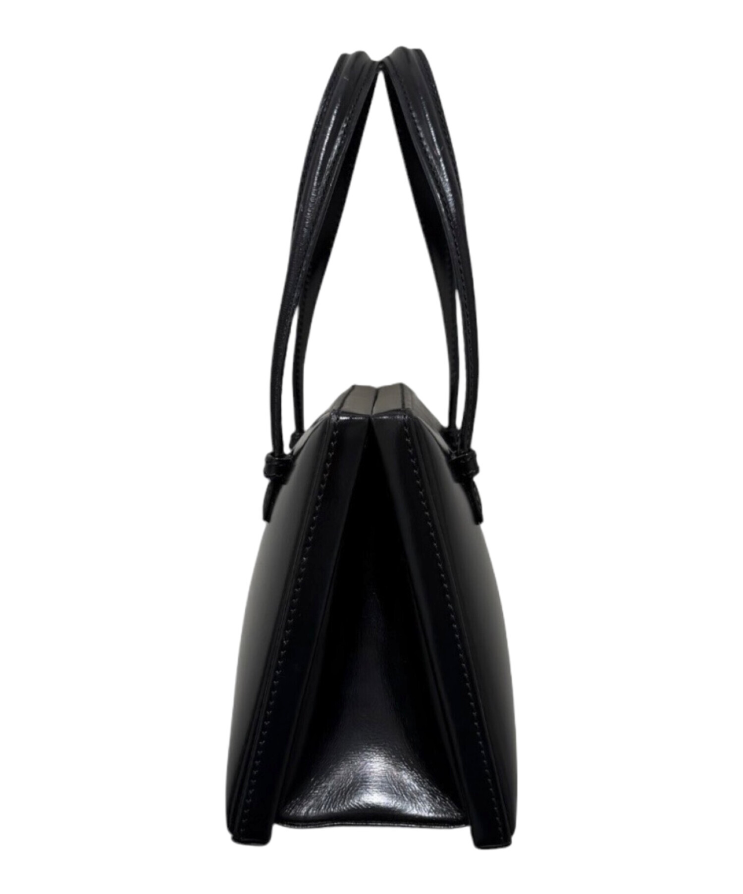中古・古着通販】LOEWE (ロエベ) スクエア レザーハンドバッグ
