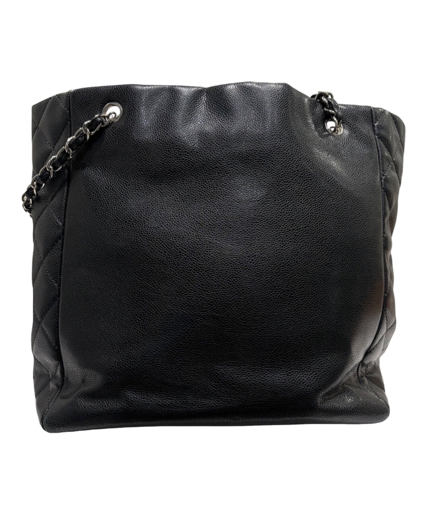 中古・古着通販】CHANEL (シャネル) キャビアスキンチェーントート