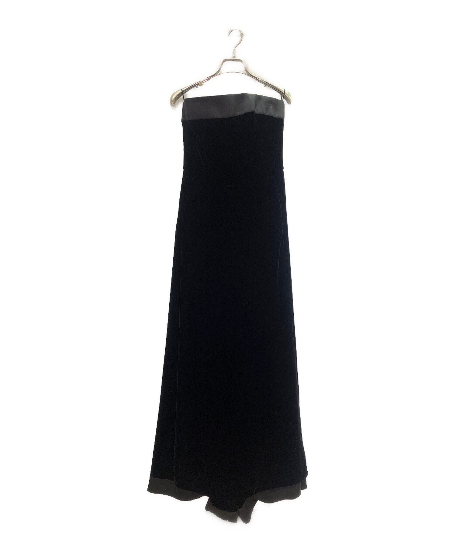 GIORGIO ARMANI アルマーニ　ドレスワンピース　ブラック 中古・古着通販】GIORGIO ARMANI (ジョルジオアルマーニ) ベアトップ