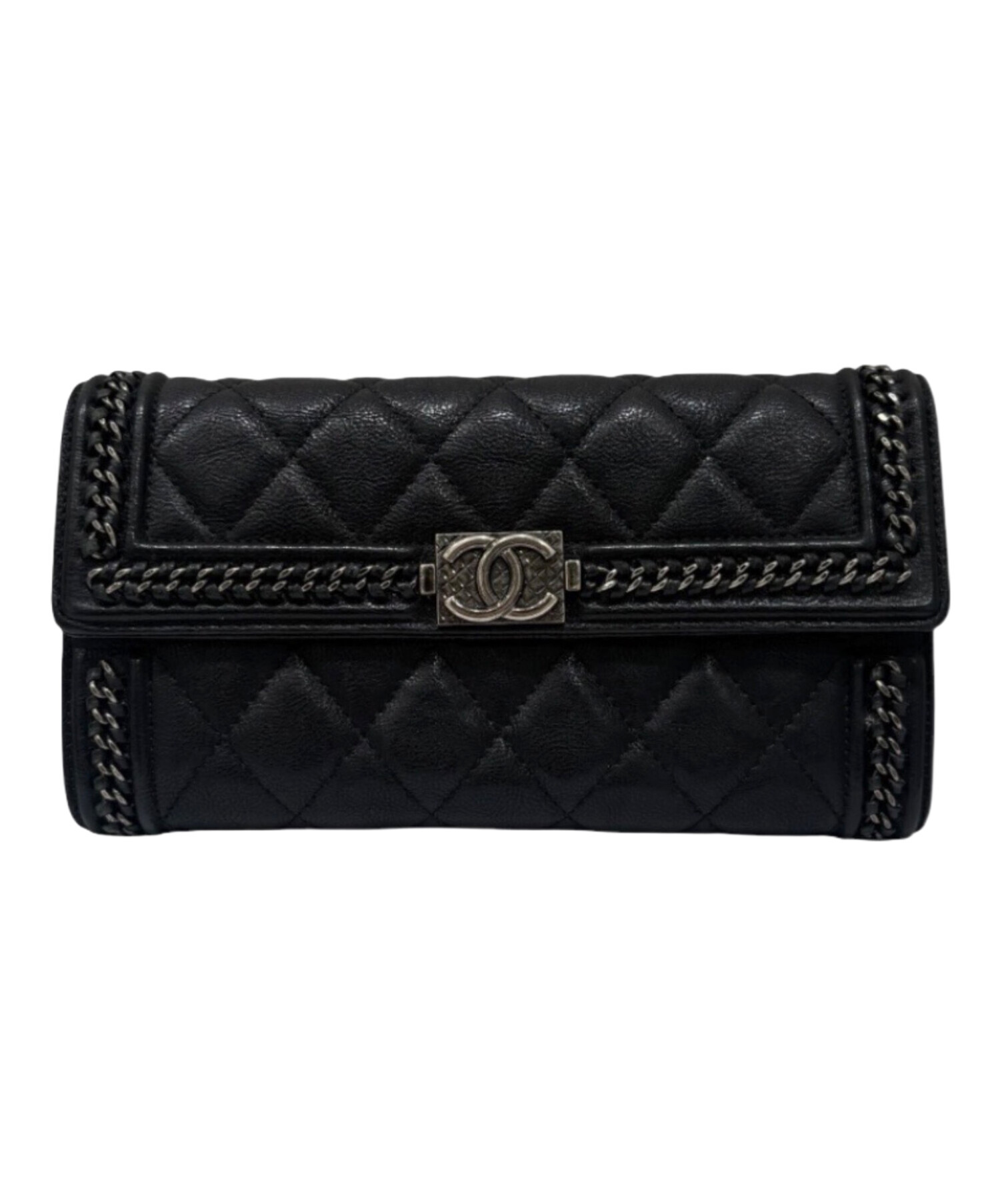 ジャンク品　シャネル　CHANEL 長財布 中古・古着通販】CHANEL (シャネル) 長財布 ブラック サイズ