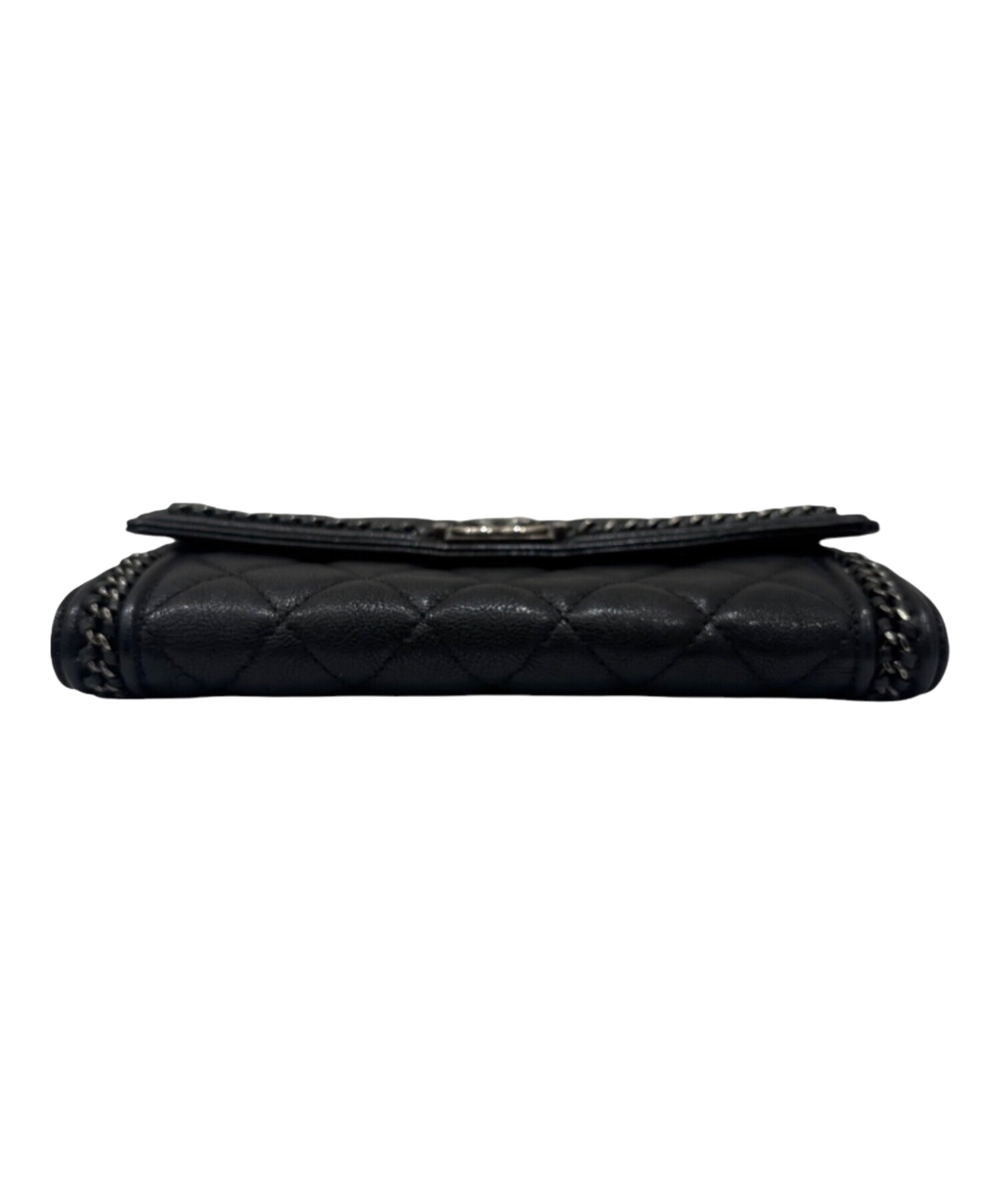 中古・古着通販】CHANEL (シャネル) 長財布 ブラック サイズ