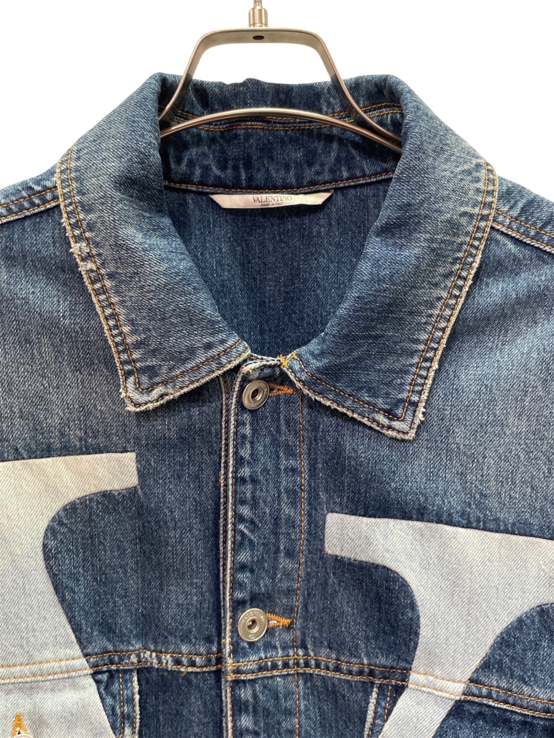 【Valentino garavani】イタリー製　ビンテージ　デニムジャケット 中古・古着通販】VALENTINO (ヴァレンティノ) Vロゴ オーバーサイズ