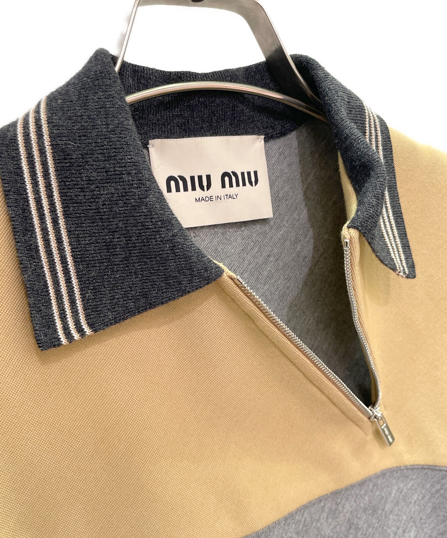 中古・古着通販】MIU MIU (ミュウミュウ) ツートンノースリーブドレス
