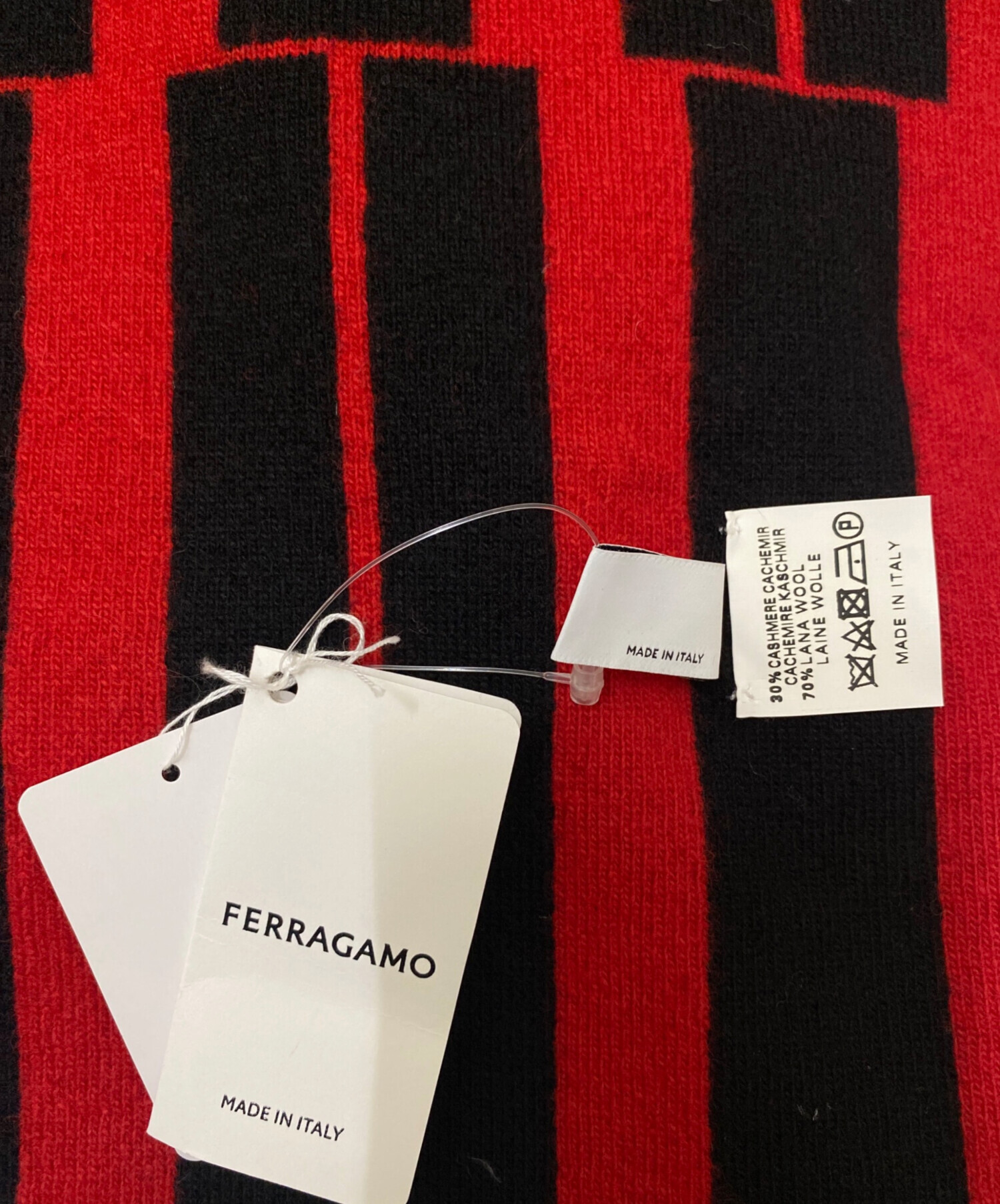 中古・古着通販】Ferragamo (フェラガモ) ウールカシミヤマフラー