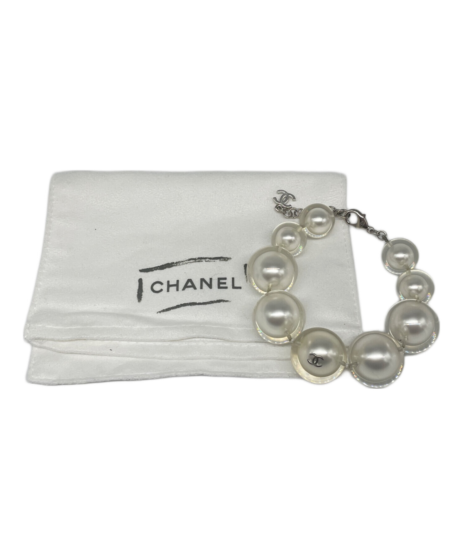 CHANEL フェイクパール ブレスレット ココマーク 中古・古着通販】CHANEL (シャネル) ココマーク パールブレスレット