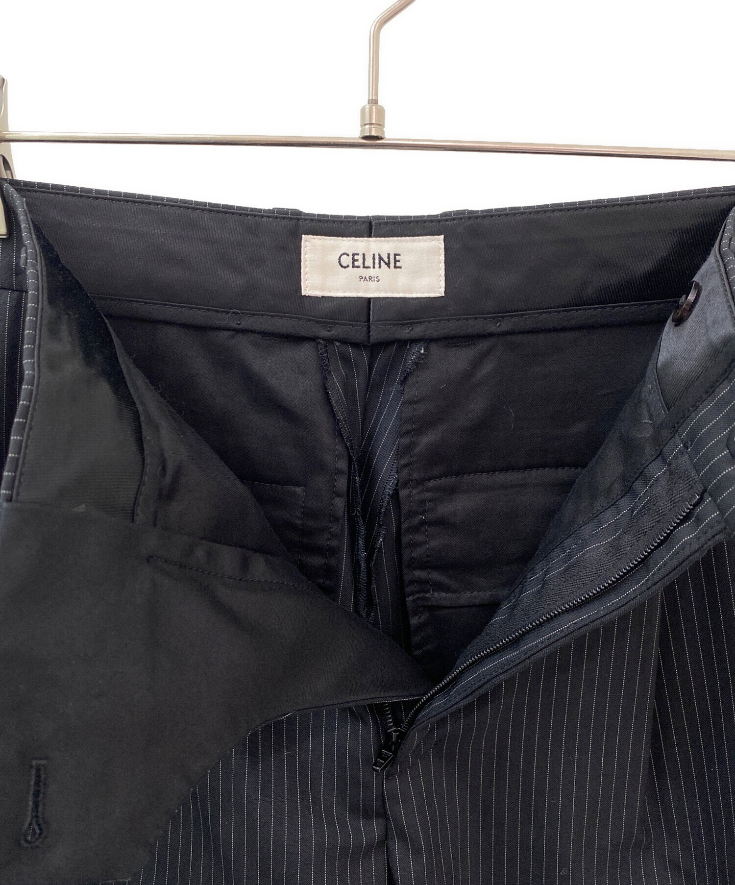 中古・古着通販】CELINE (セリーヌ) ストライプショートパンツ