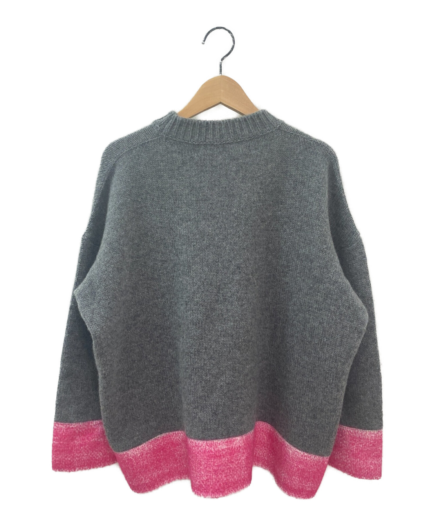 中古・古着通販】MARNI (マルニ) カシミヤ混バイカラーニット グレー 