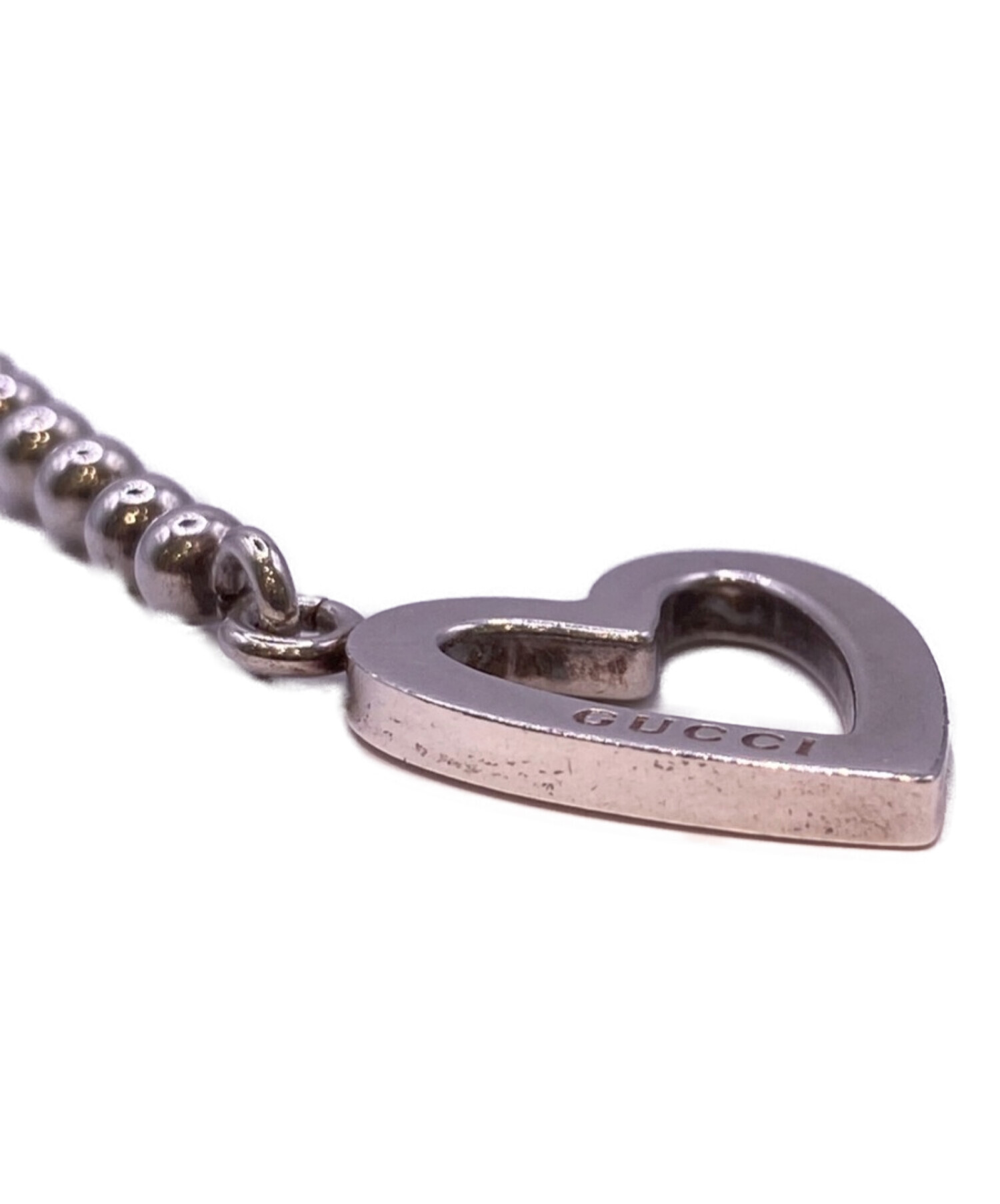 中古・古着通販】GUCCI (グッチ) ハートボールチェーンチョーカー 