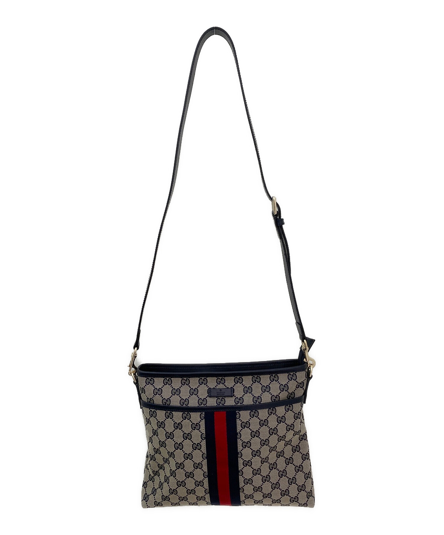 中古・古着通販】GUCCI (グッチ) ショルダーバッグ ネイビー サイズ