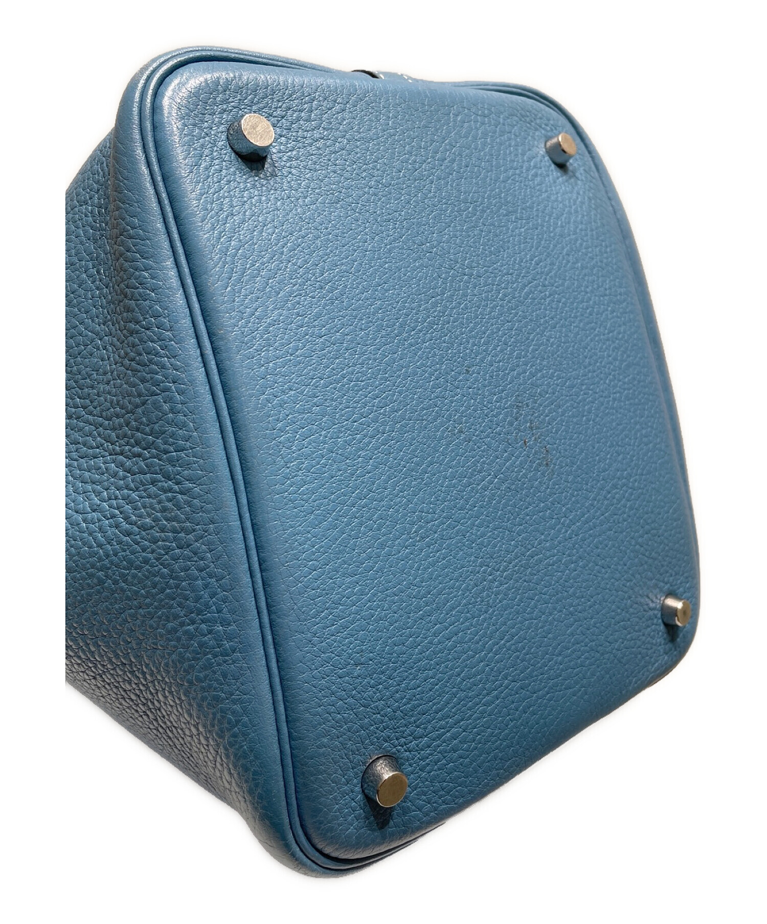 エルメス ピコタンMM ハンドバッグ レザー ブルージーン ◻︎H刻印 正規品 中古・古着通販】HERMES (エルメス) ピコタンMM ブルージーン サイズ
