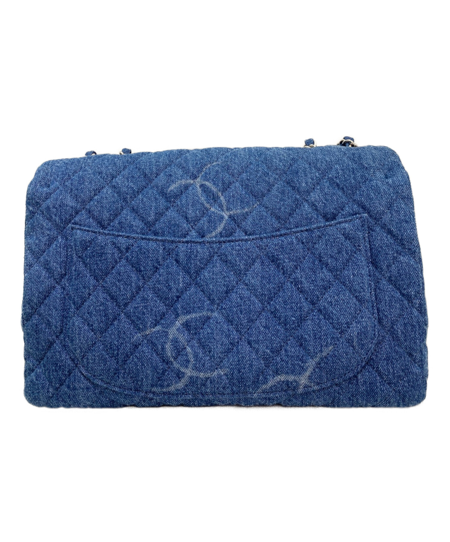 中古・古着通販】CHANEL (シャネル) ダブルチェーンデニムショルダー