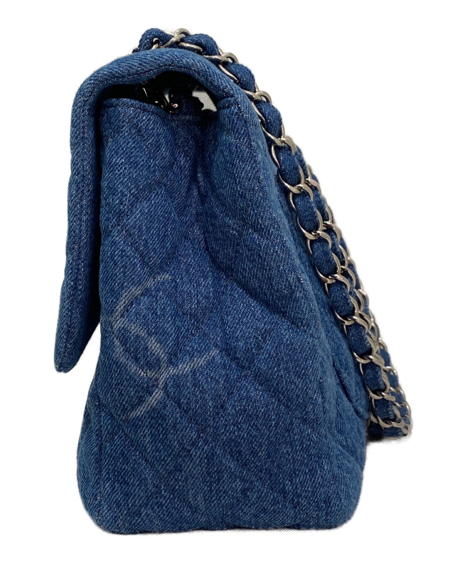 中古・古着通販】CHANEL (シャネル) ダブルチェーンデニムショルダー