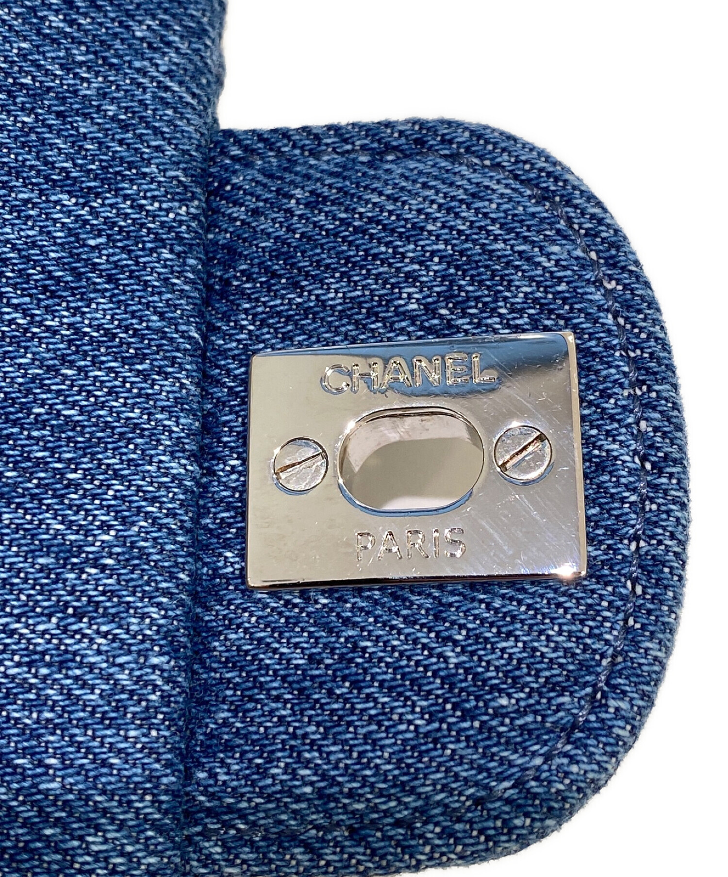 中古・古着通販】CHANEL (シャネル) ダブルチェーンデニムショルダー