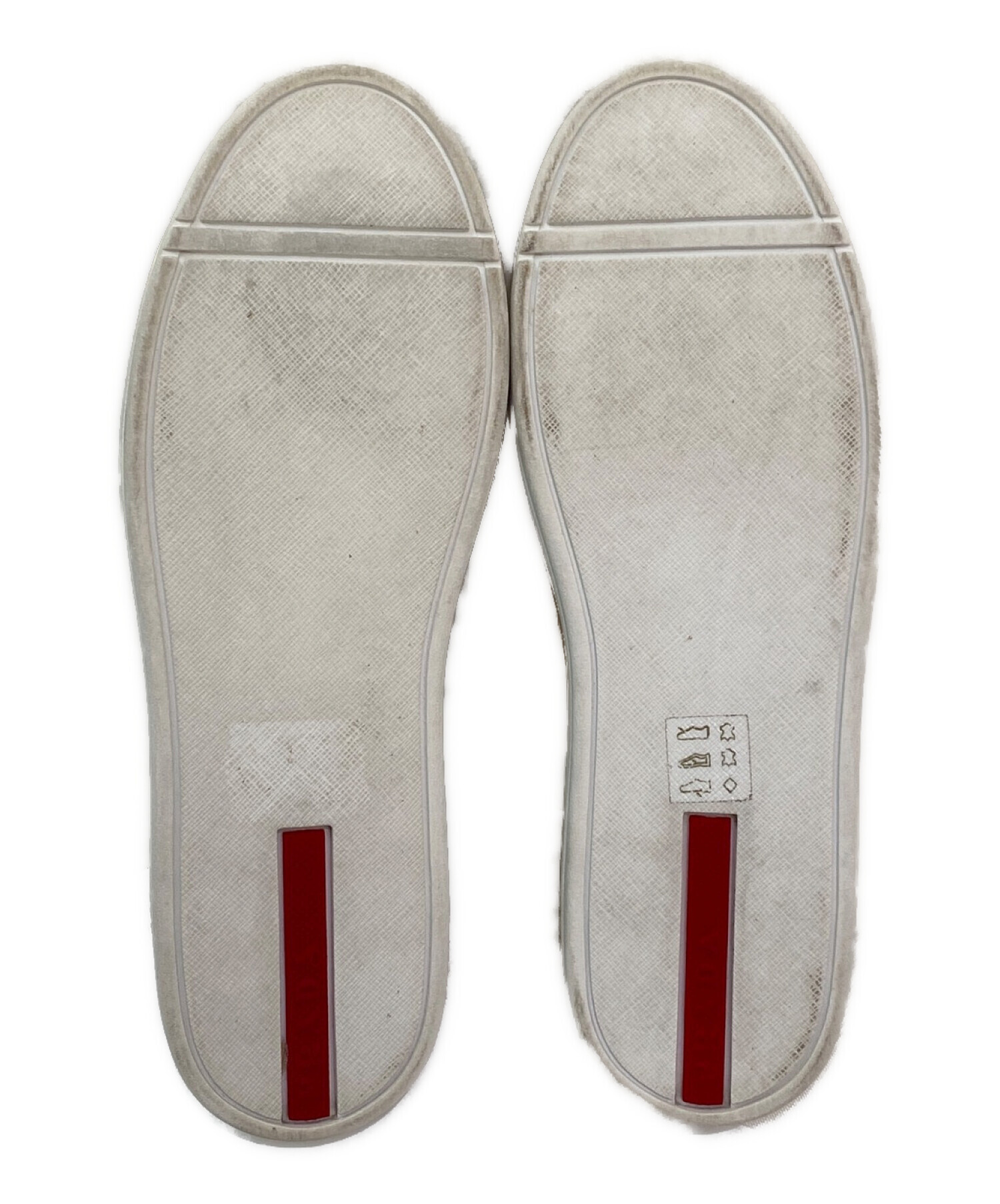 中古・古着通販】PRADA (プラダ) エナメルスニーカー ピンクベージュ 