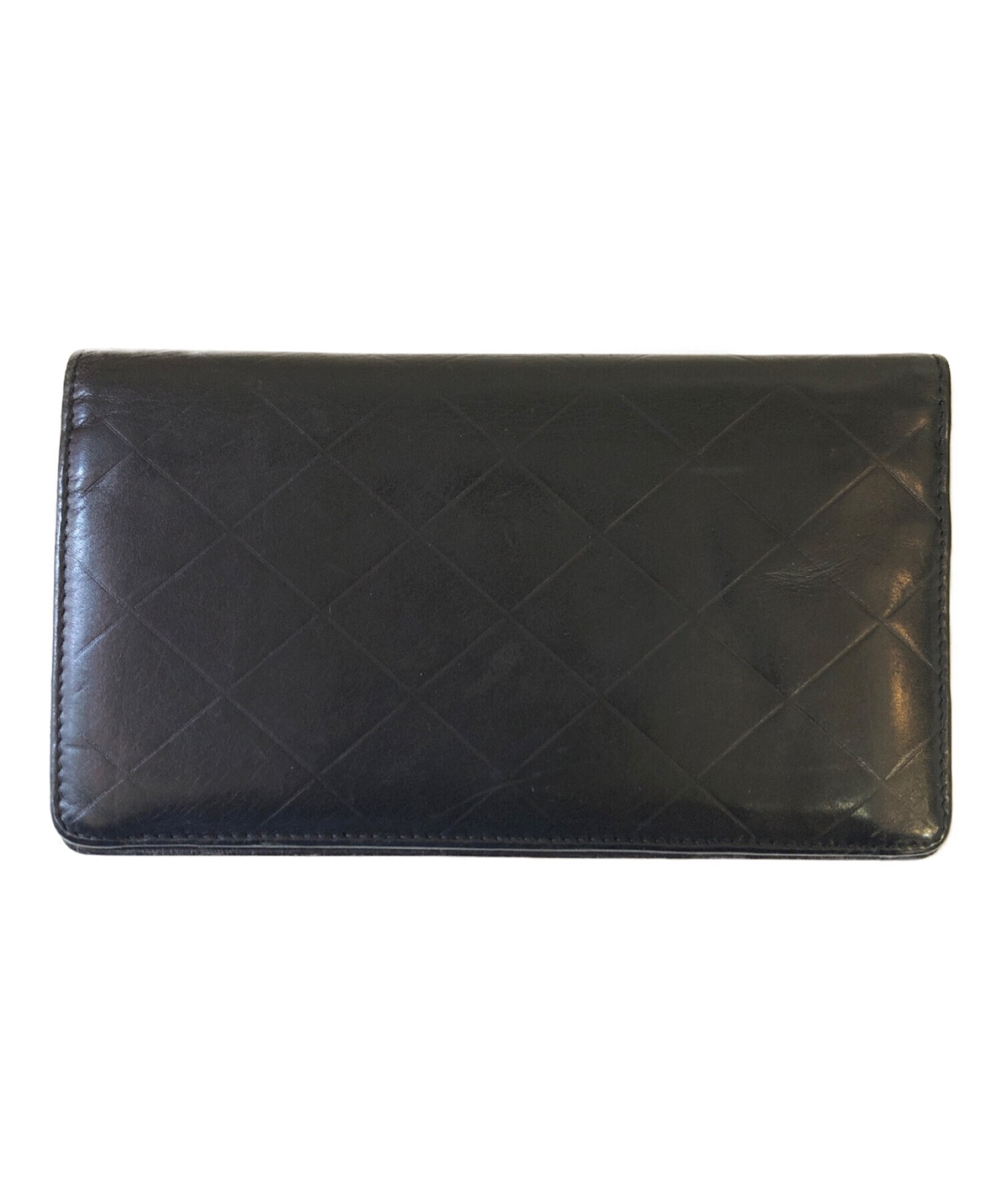 中古・古着通販】CHANEL (シャネル) レザーウォレット ブラック 