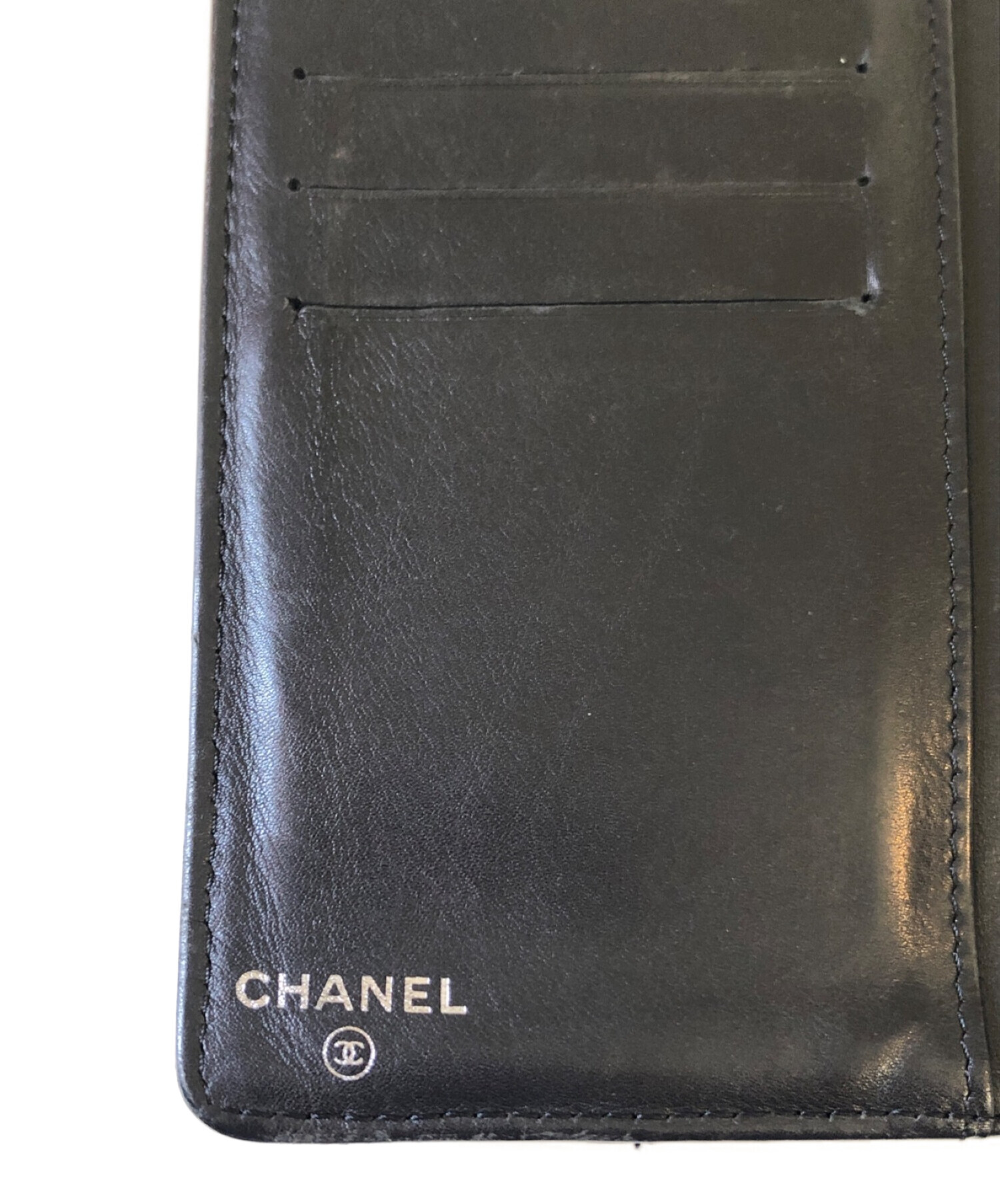 中古・古着通販】CHANEL (シャネル) レザーウォレット ブラック 