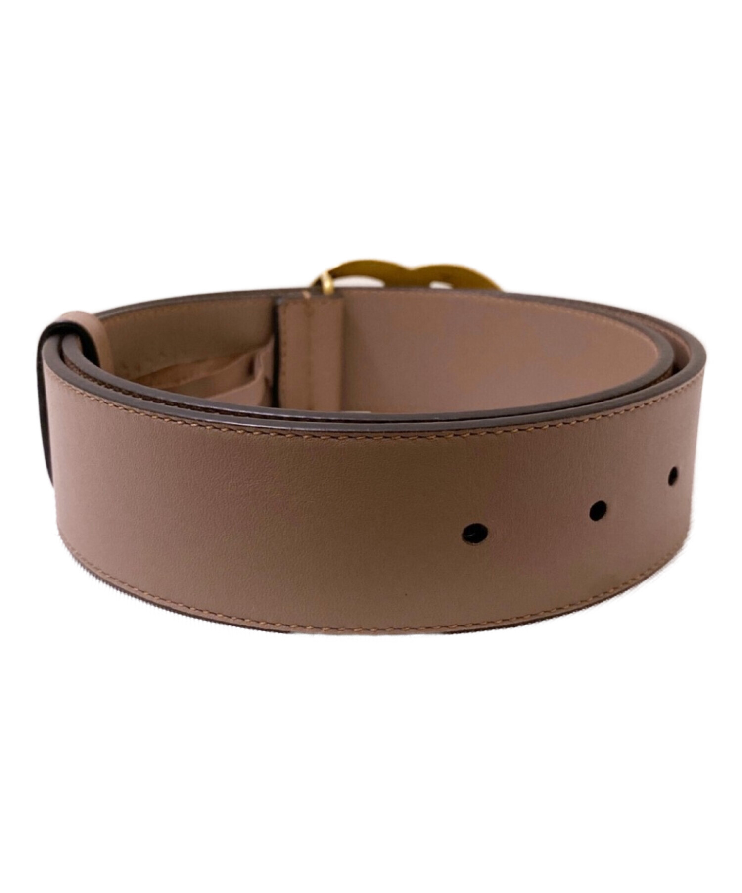 中古・古着通販】GUCCI (グッチ) ダブルGバックルベルト ピンク サイズ