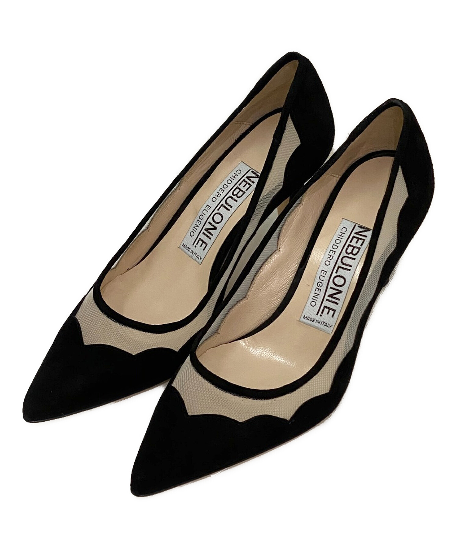 中古・古着通販】NEBULONIE (ネブローニ) チュールパンプス ブラック