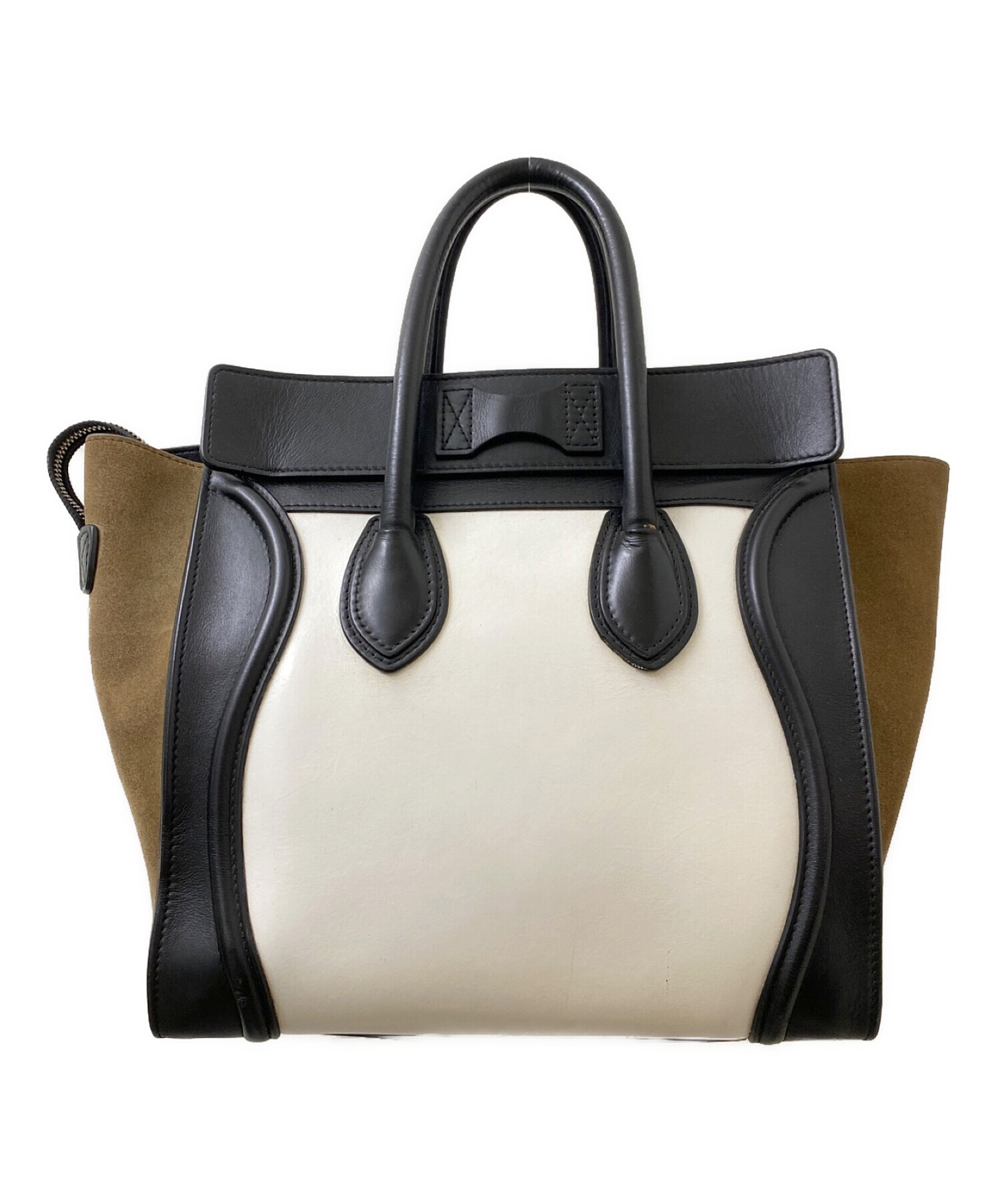 中古・古着通販】CELINE (セリーヌ) ラゲージミニ ブラック×ホワイト 
