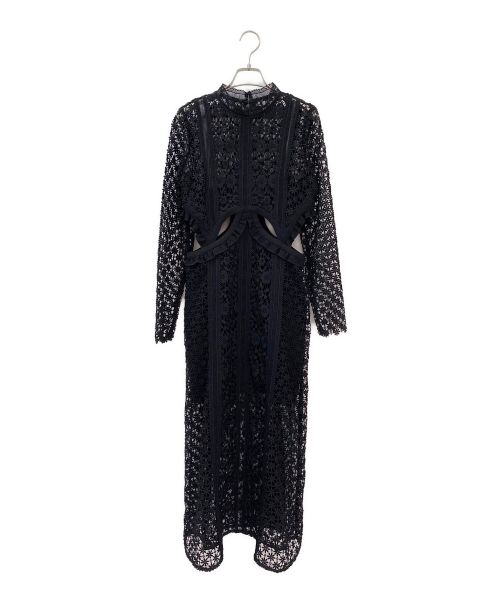 R*A様 セルフポートレイト ワンピース レース クリーム UK6 未使用Dia セルフ ポートレイト Self-Portrait LACE COLLARED MIDI DRESS 総