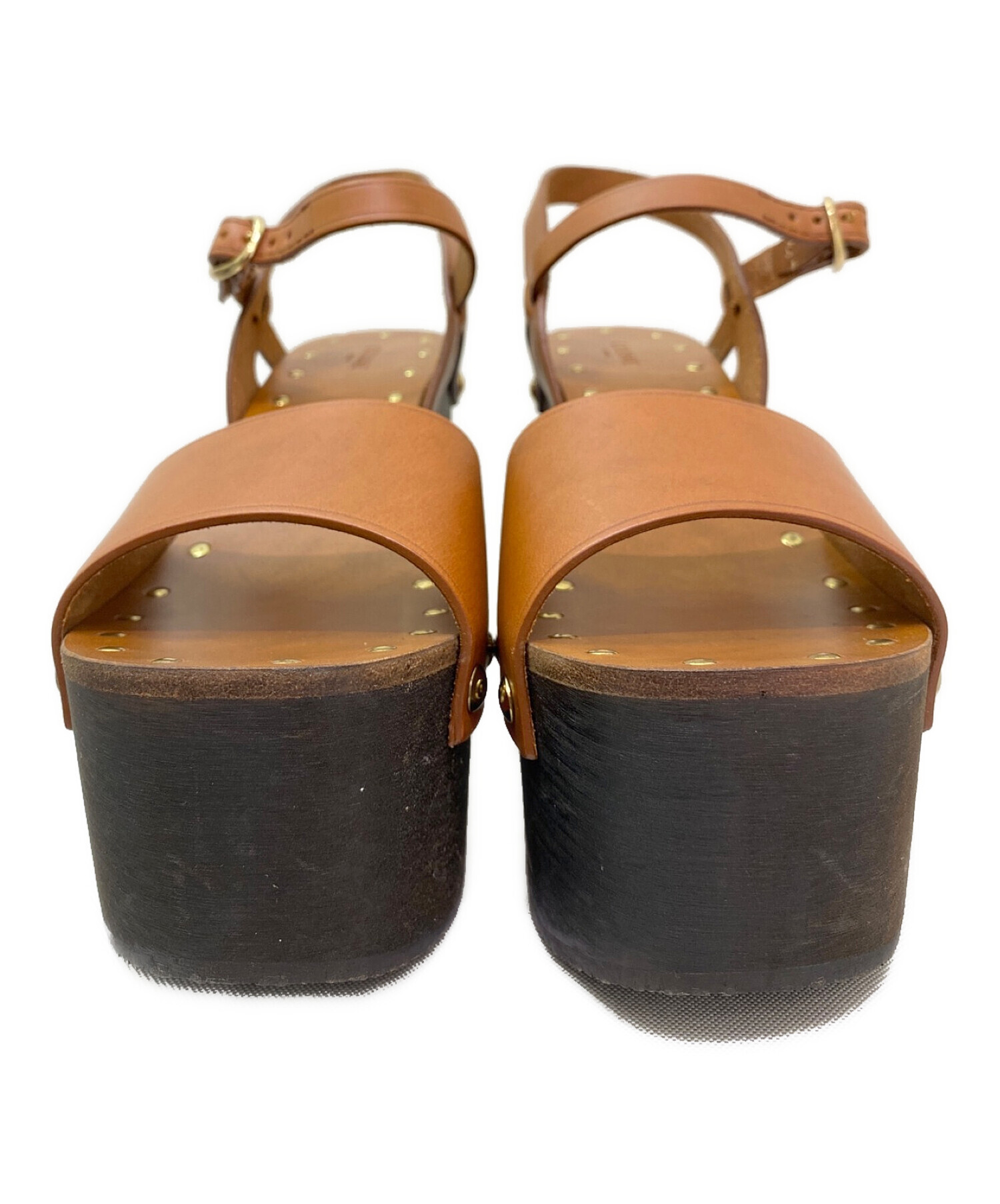 中古・古着通販】CELINE (セリーヌ) スタッズウェッジサンダル 