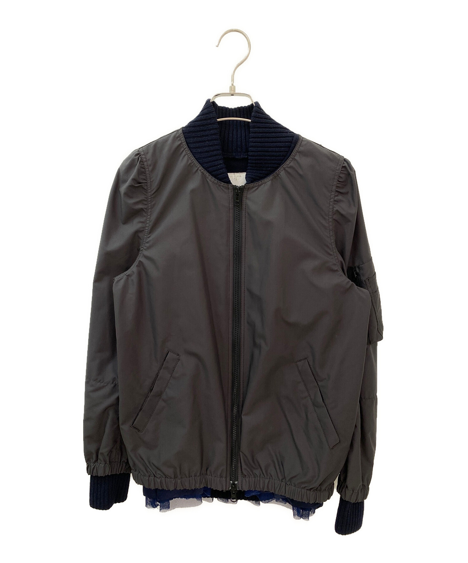 中古・古着通販】sacai (サカイ) ニットドッキングレイヤードMA-1 