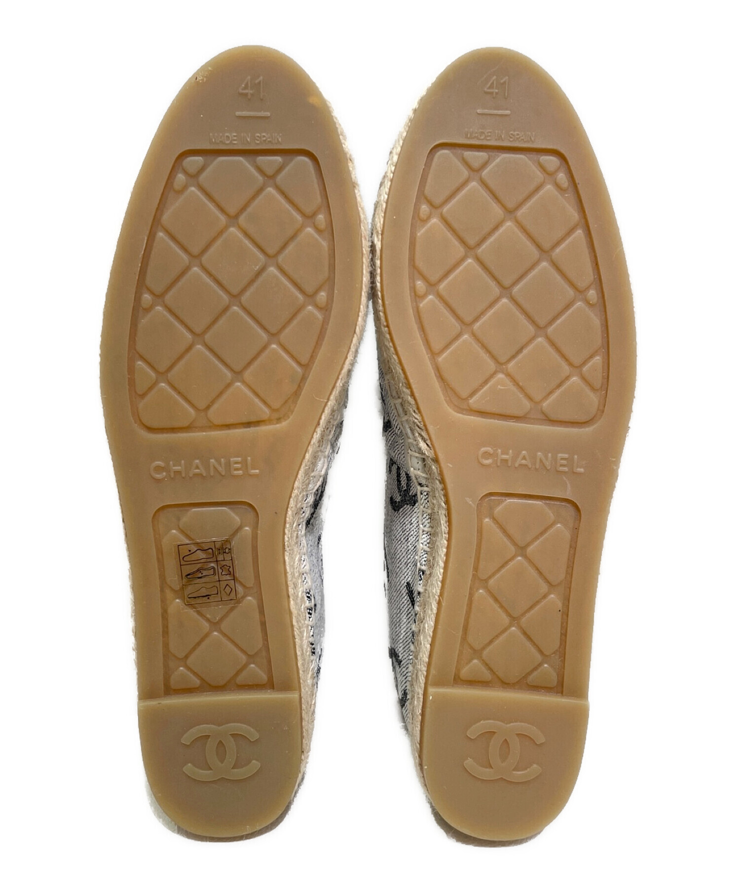 CHANEL シャネル ココマーク付 ツイードエスパドリーユ 最終価格美品