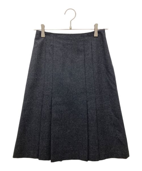 ANAYI プリーツスカート グレー 中古・古着通販】ANAYI (アナイ) 膝丈プリーツスカート グレー サイズ