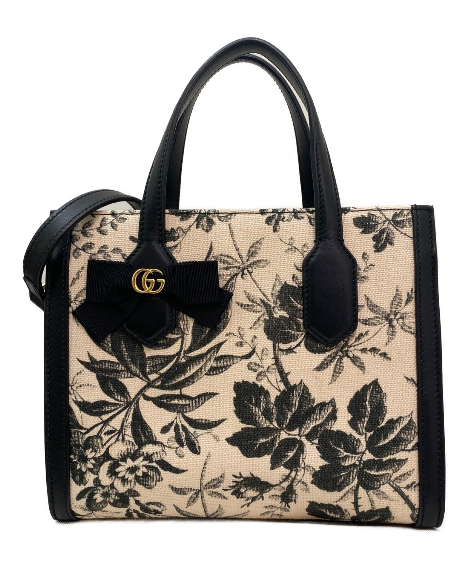 中古・古着通販】GUCCI (グッチ) GGリボン ハーバリウム ブラック 