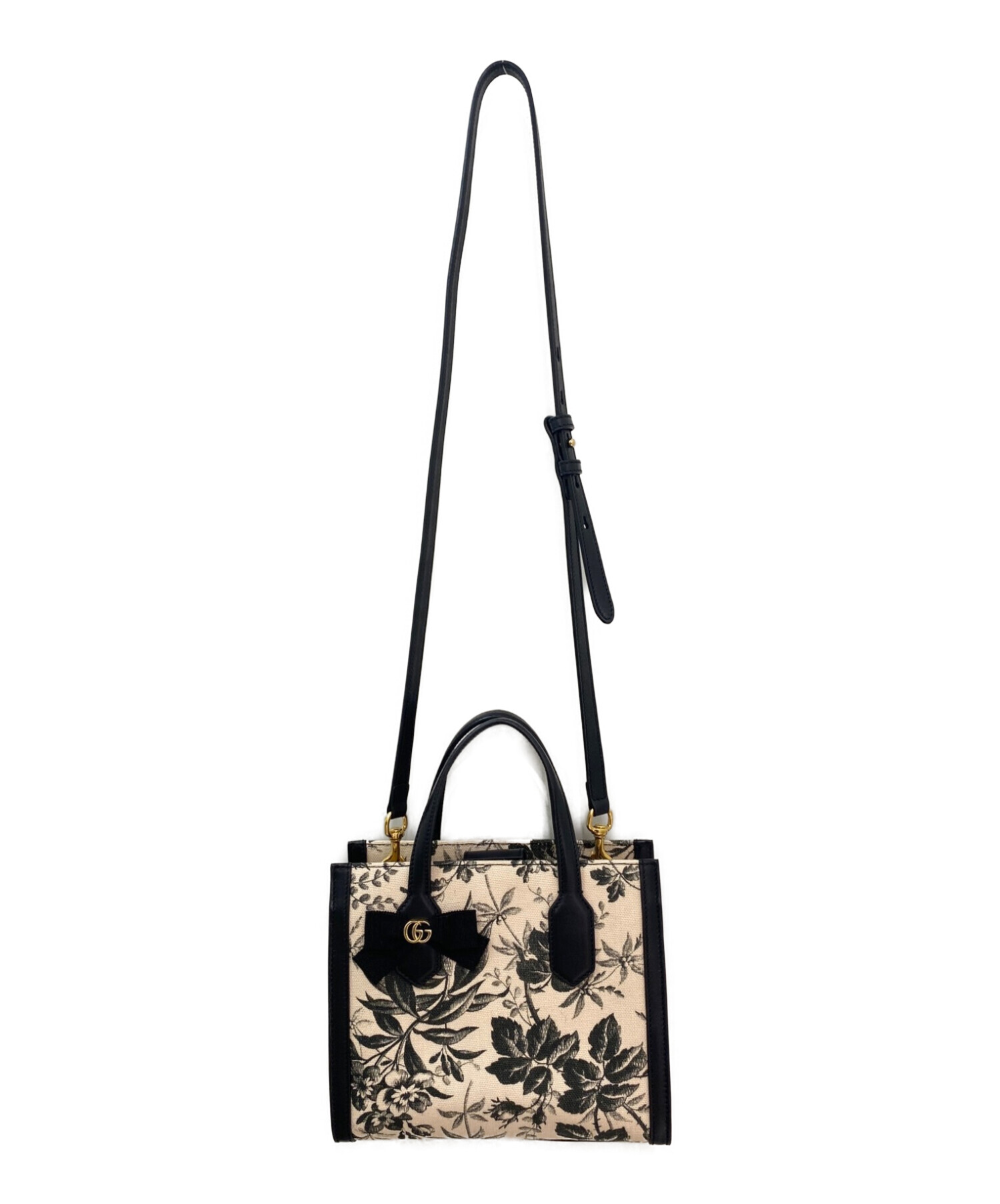 中古・古着通販】GUCCI (グッチ) GGリボン ハーバリウム ブラック 