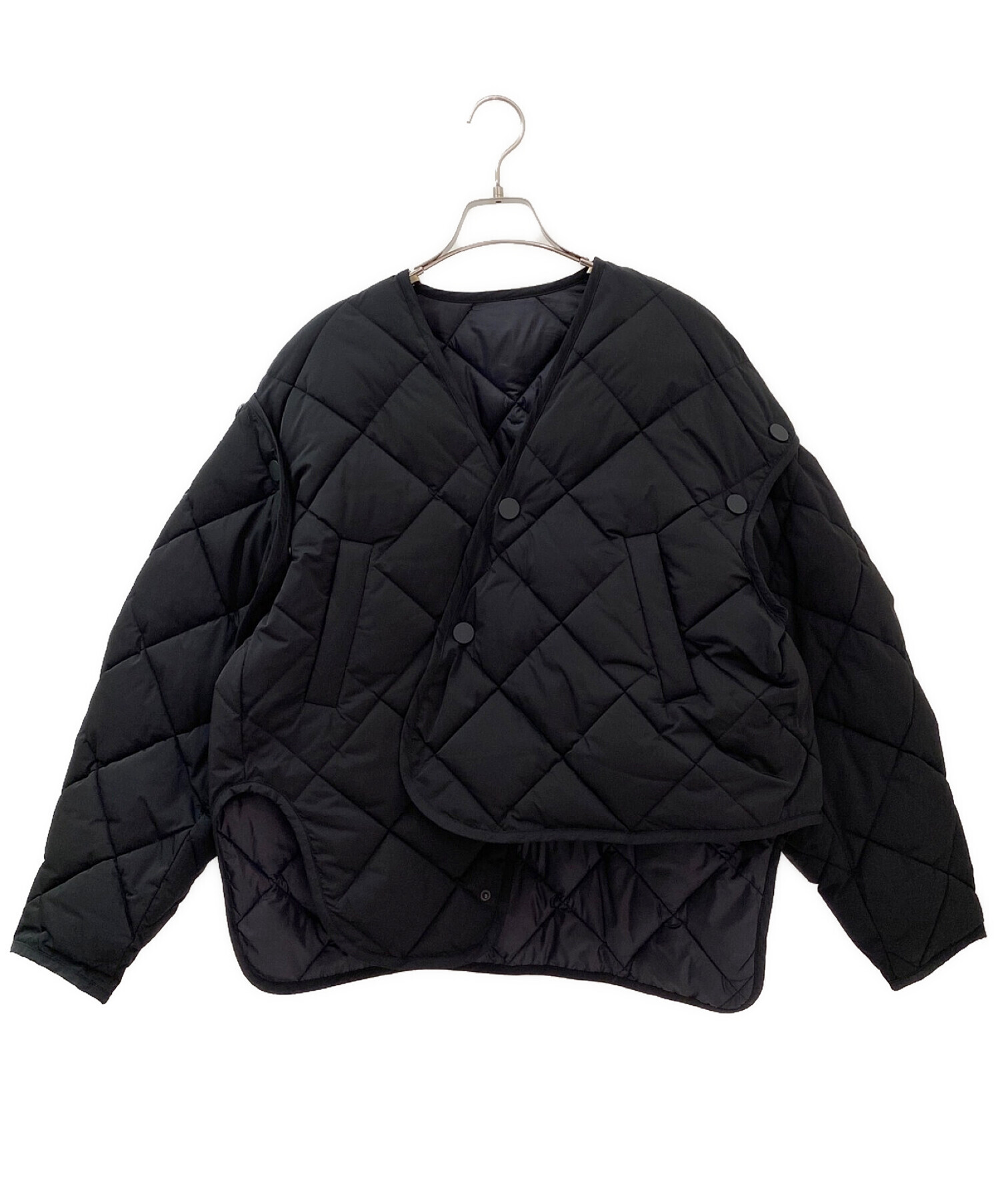 G6027*ENFOLD エンフォルド☆ノーカラージャケット☆黒ブラック☆38 G6027*ENFOLD エンフォルド☆ノーカラージャケット☆黒ブラック☆38