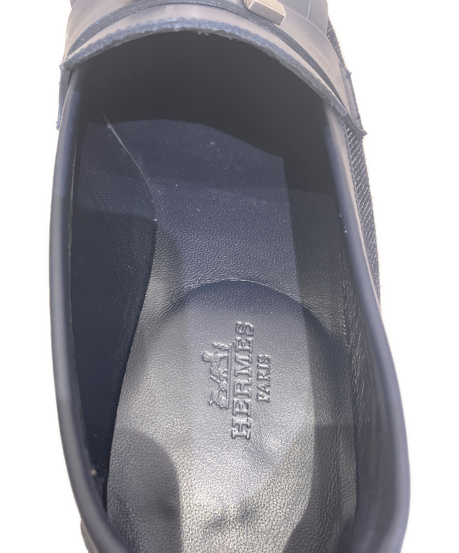 【使用感あり】HERMES ロワイヤル36 中古・古着通販】HERMES (エルメス) モカシン ロワイヤル インディゴ