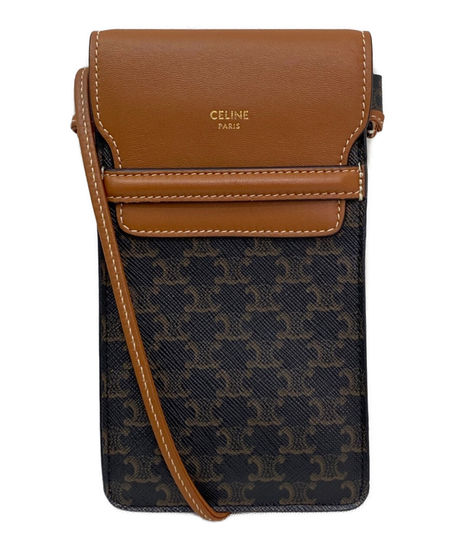中古・古着通販】CELINE (セリーヌ) フラップ付きモバイルポーチ 