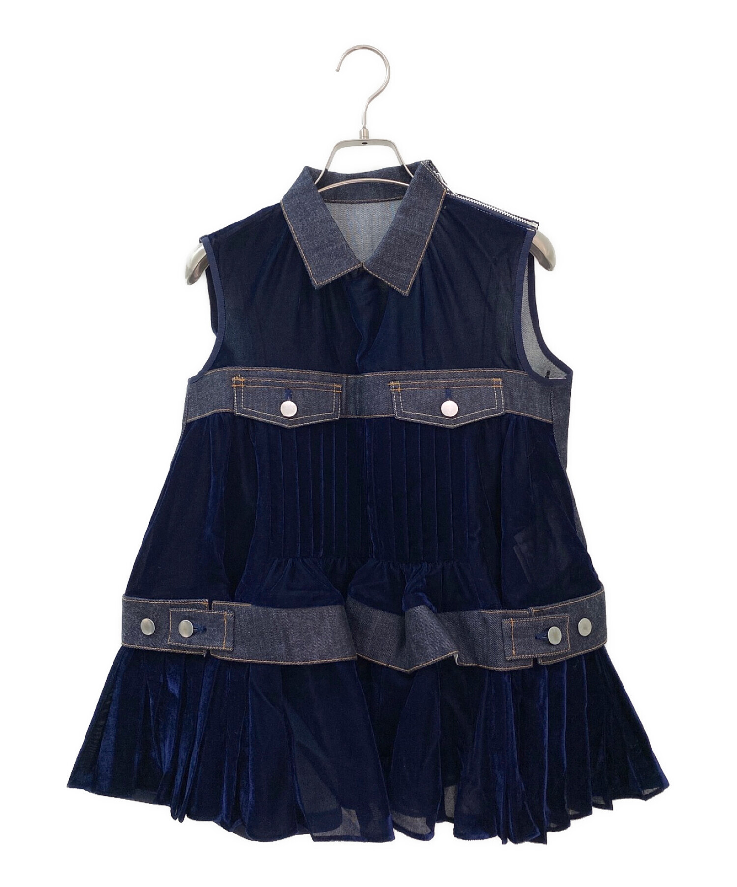 中古・古着通販】sacai (サカイ) ノースリーブドッキングブラウス