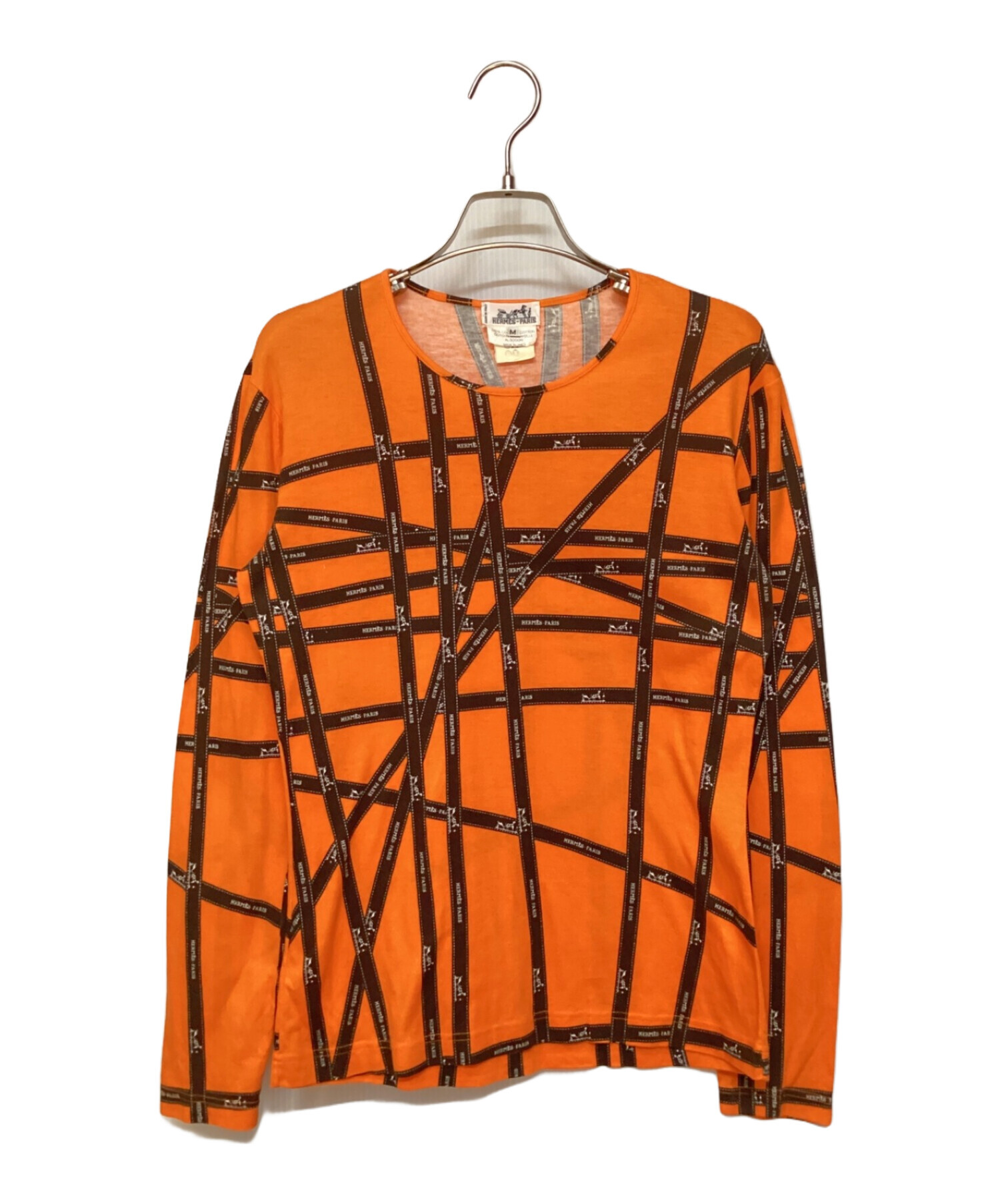 中古・古着通販】HERMES (エルメス) リボン柄ロングスリーブカットソー