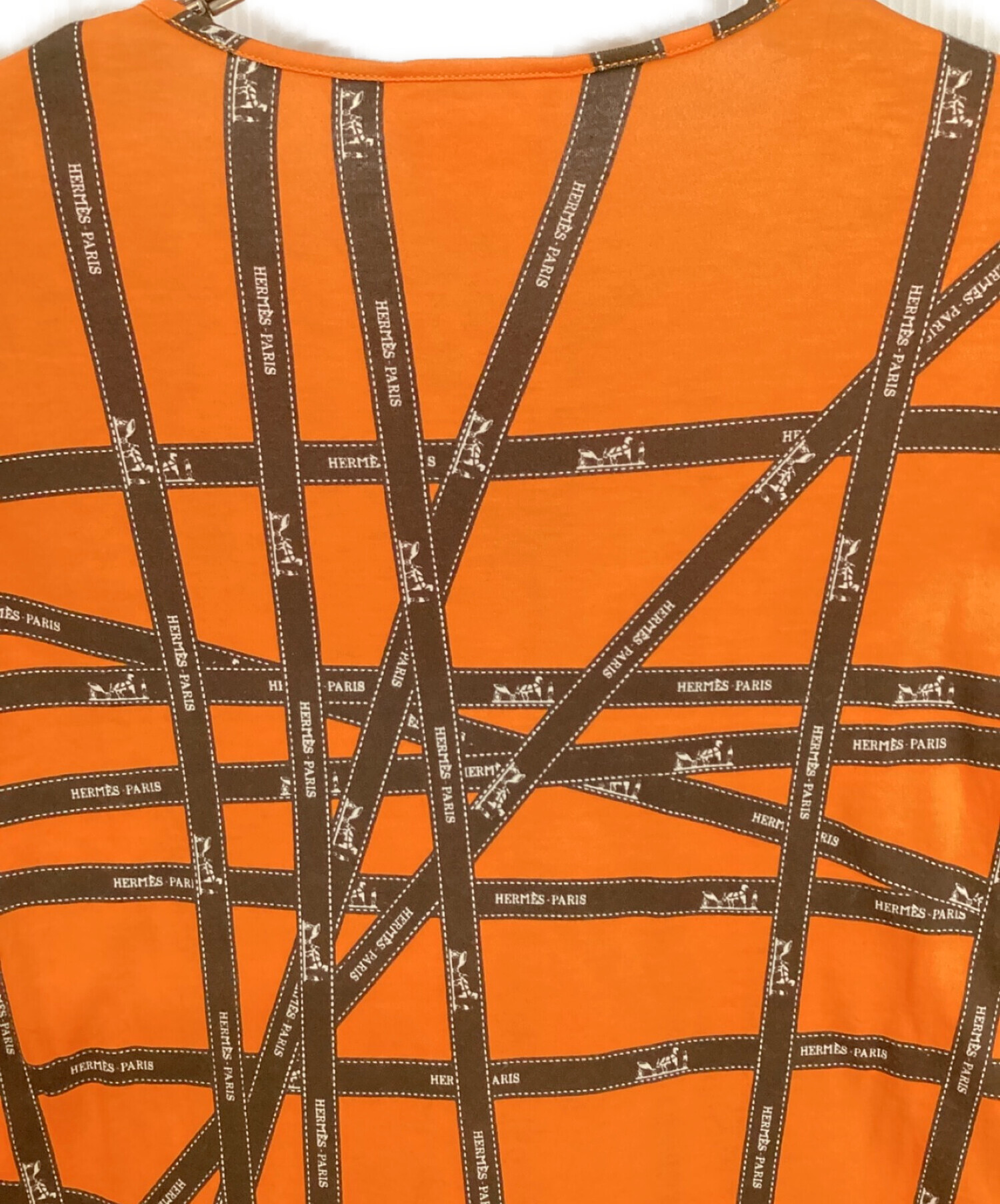 中古・古着通販】HERMES (エルメス) リボン柄ロングスリーブカットソー