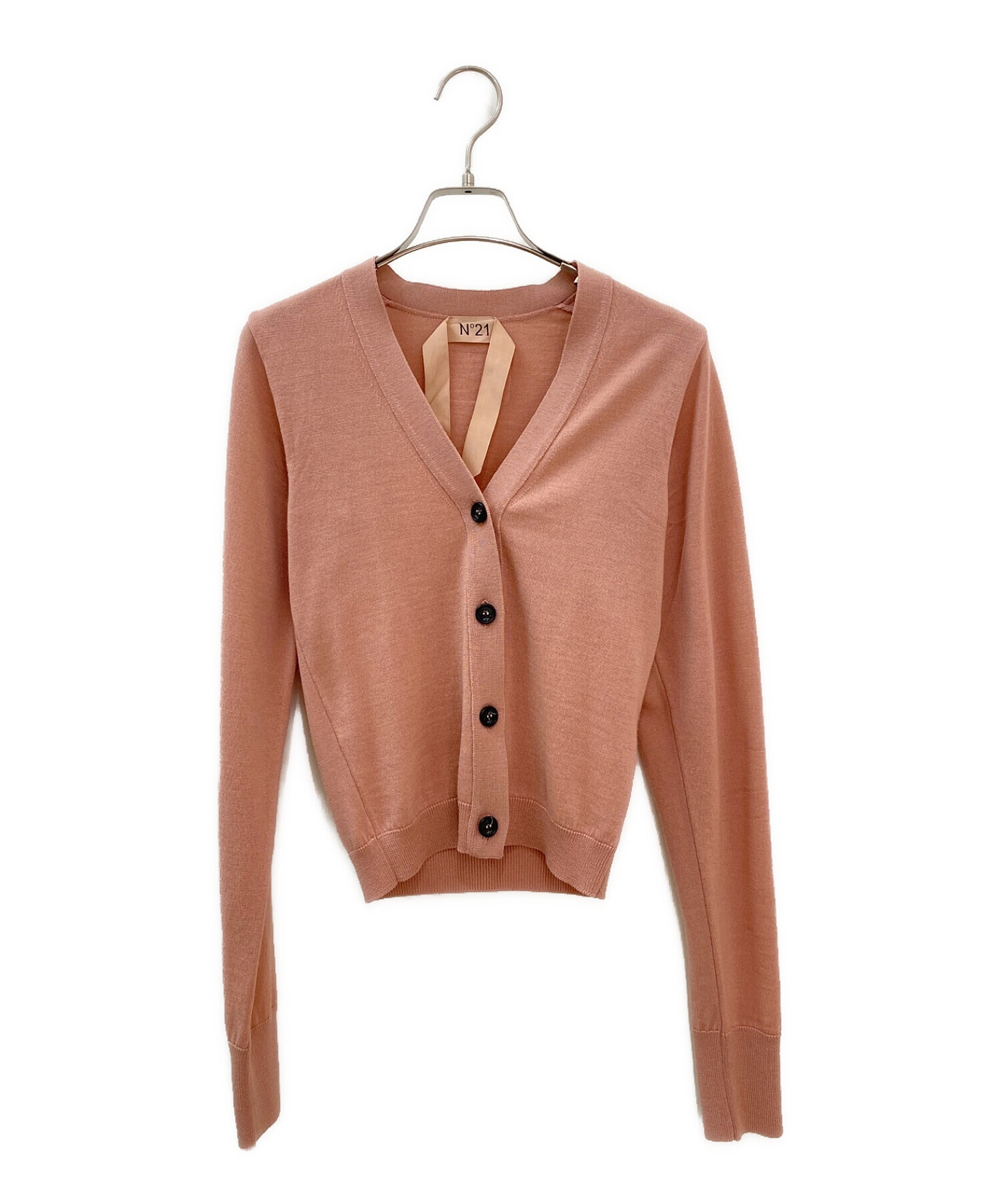 ヌメロヴェントゥーノ　N°21 カーディガン　ピンク 中古・古着通販】N°21 (ヌメロヴェントゥーノ) Vネックウール