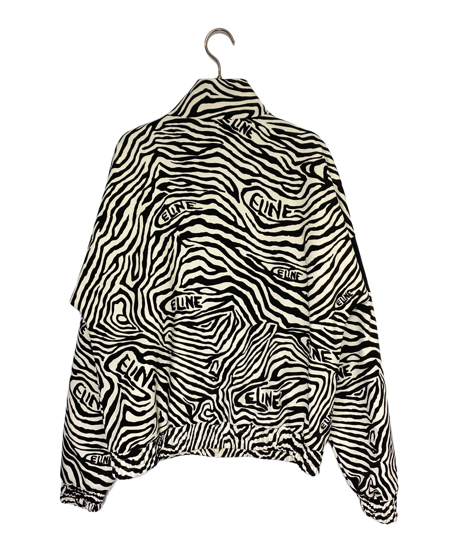 中古・古着通販】CELINE (セリーヌ) ゼブラ柄中綿ジャケット ブラック