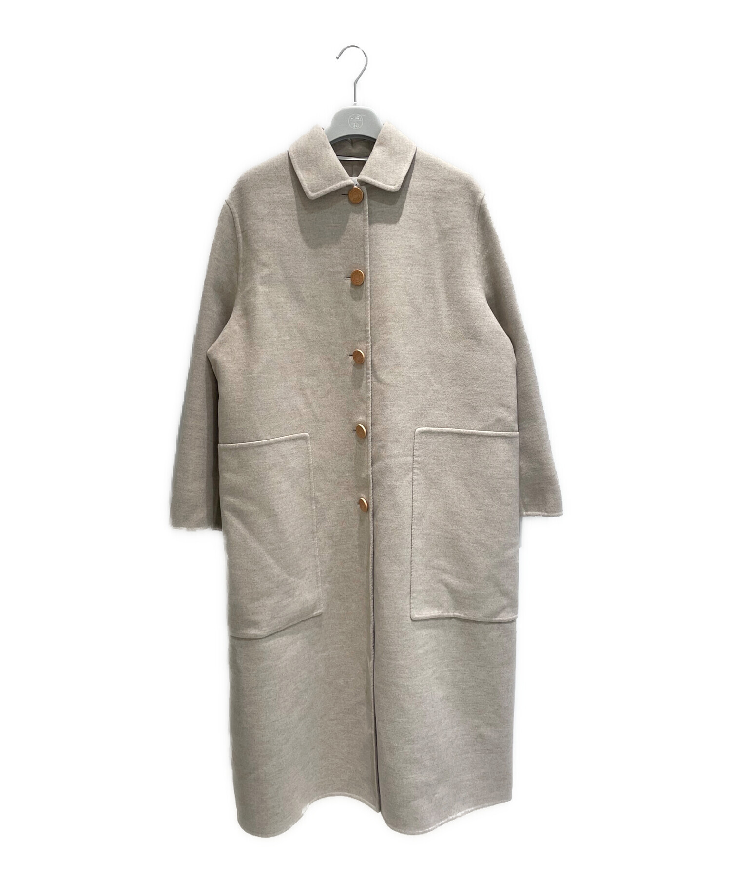 エルメス Hermes カシミヤ ダブルフェイス コート コレクション 36