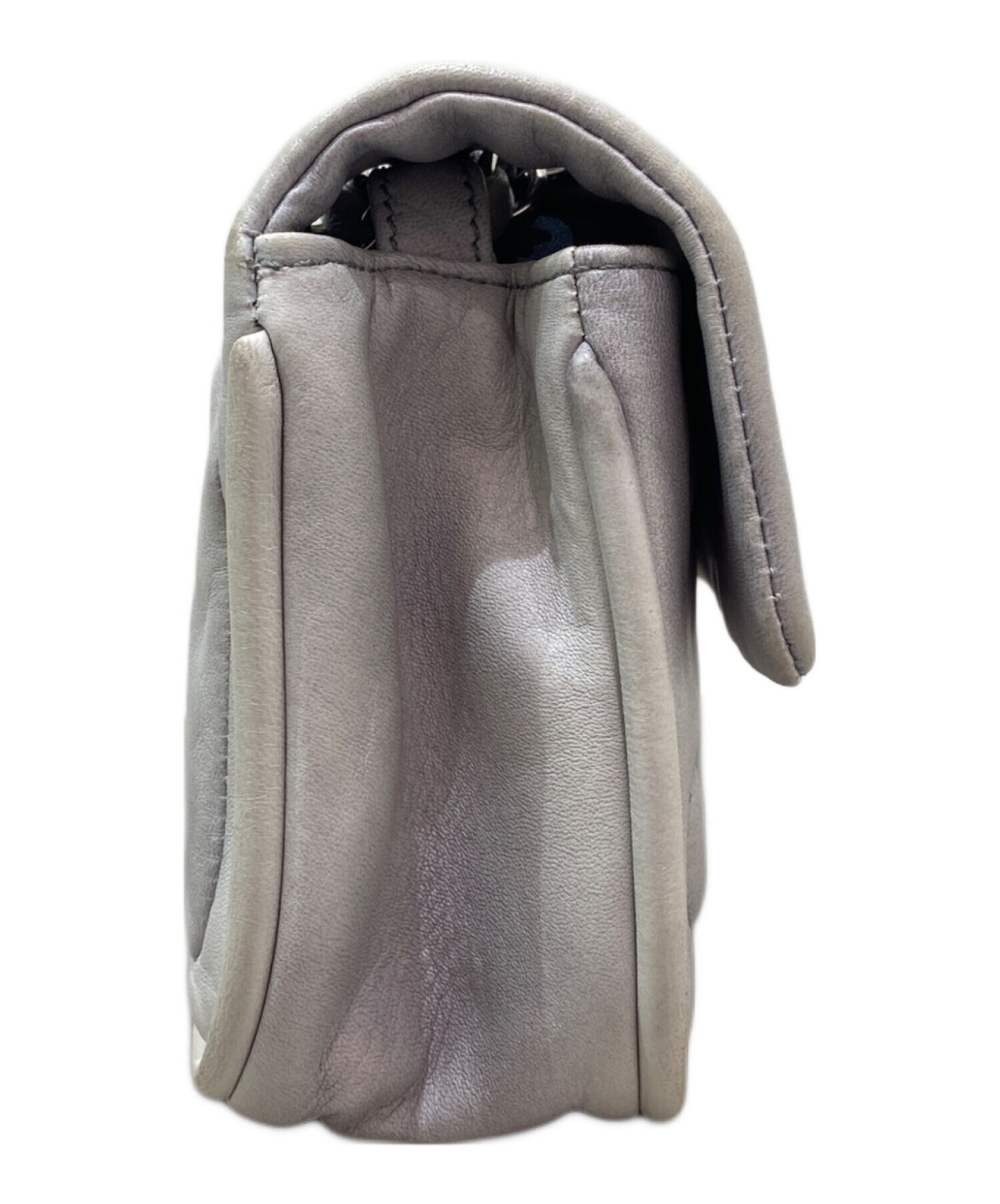 CHANEL グレー ショルダーバッグ 中古・古着通販】CHANEL (シャネル) ココマークチェーンショルダー