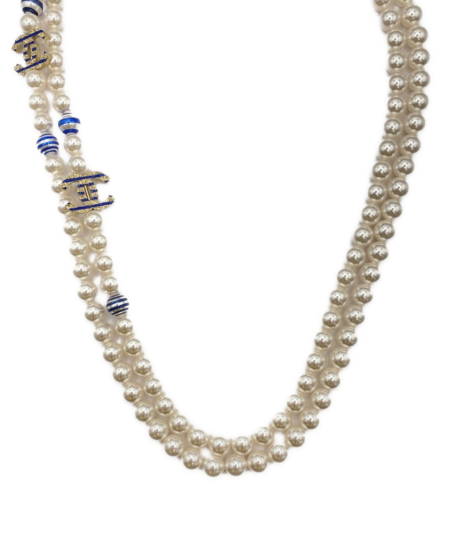 中古・古着通販】CHANEL (シャネル) パールココマークモチーフロング 