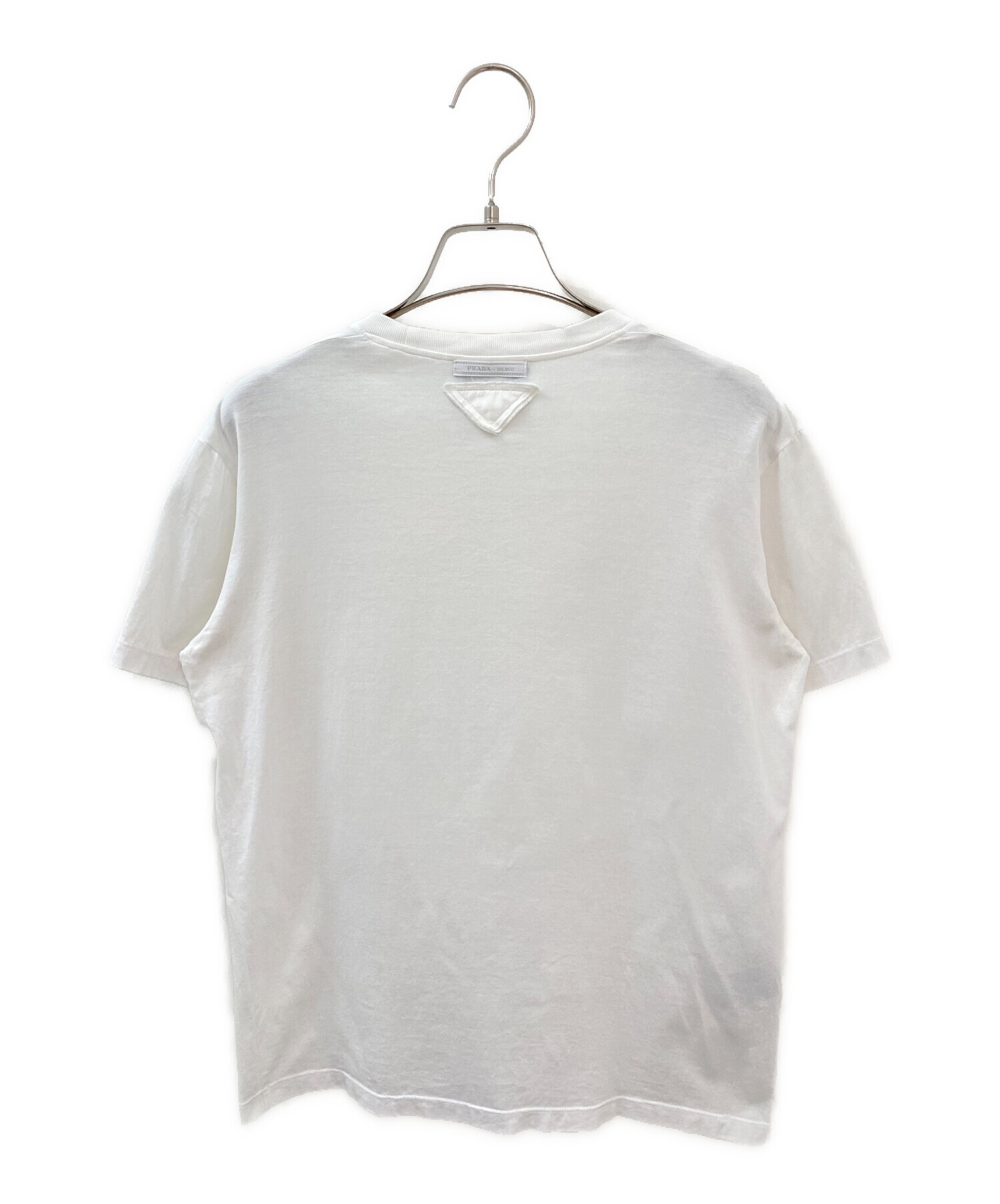 中古・古着通販】PRADA (プラダ) コットンジャージーTシャツ ホワイト 