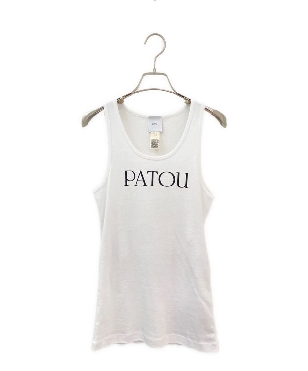 中古・古着通販】patou (パトゥ) ロゴタンクトップ ホワイト サイズ:S