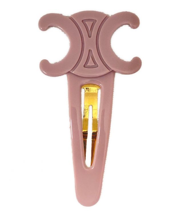 CELINEラージ スナップ ヘアクリップ ピンク CELINE/セリーヌ