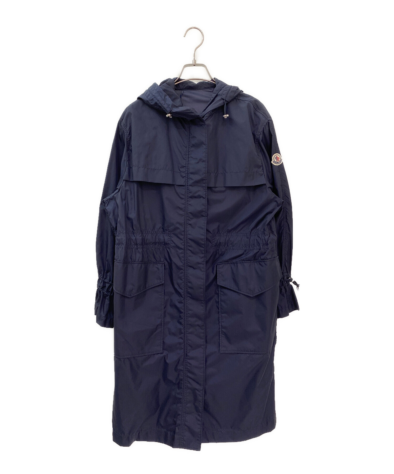 モンクレール　ナイロンコート 中古・古着通販】MONCLER (モンクレール) ナイロンコート ネイビー