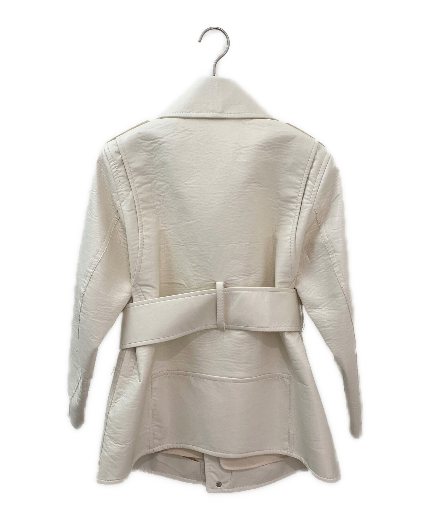 中古・古着通販】TOGA (トーガ) ライダースジャケット ホワイト サイズ