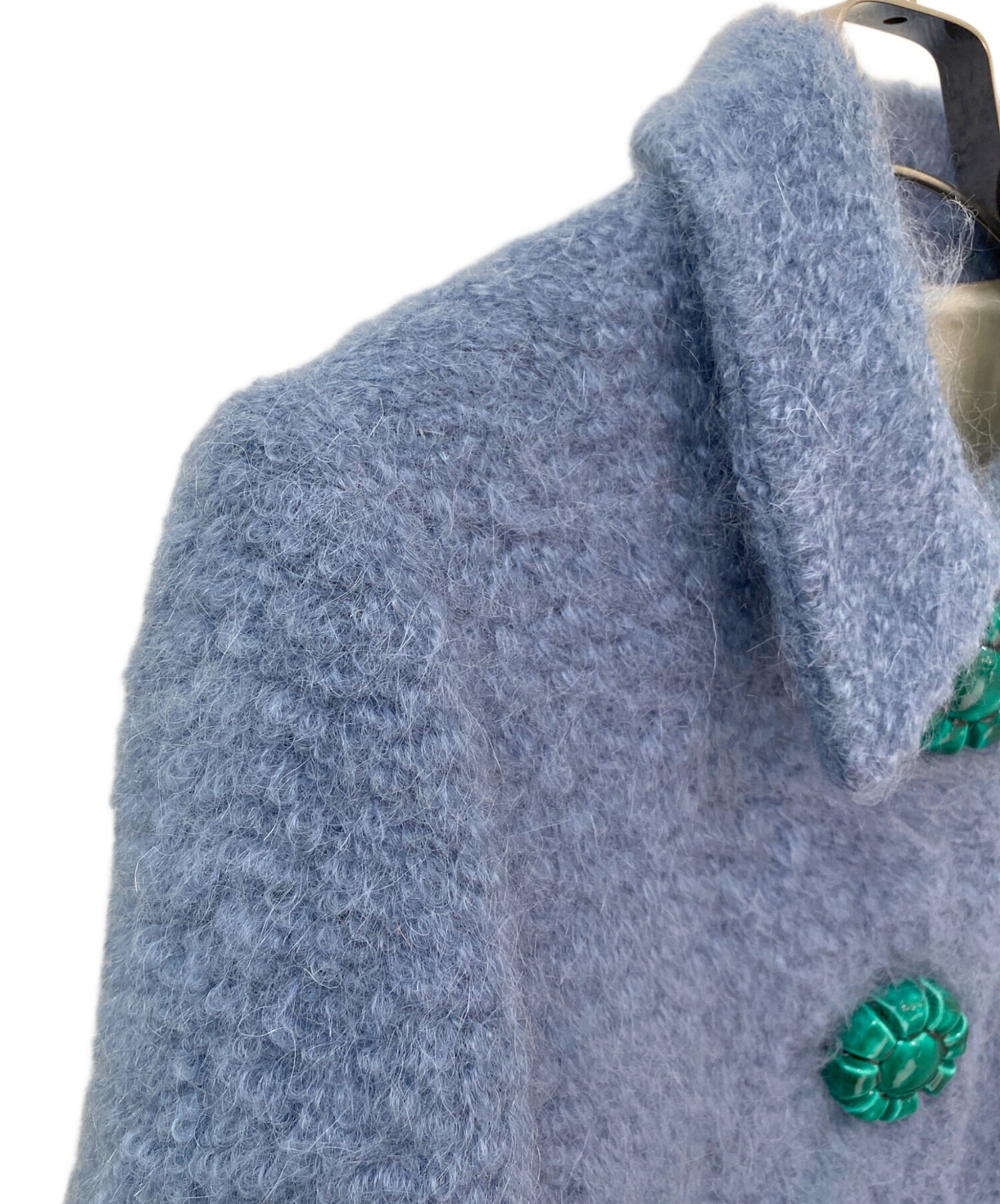 中古・古着通販】MIU MIU (ミュウミュウ) モヘアコート スカイブルー